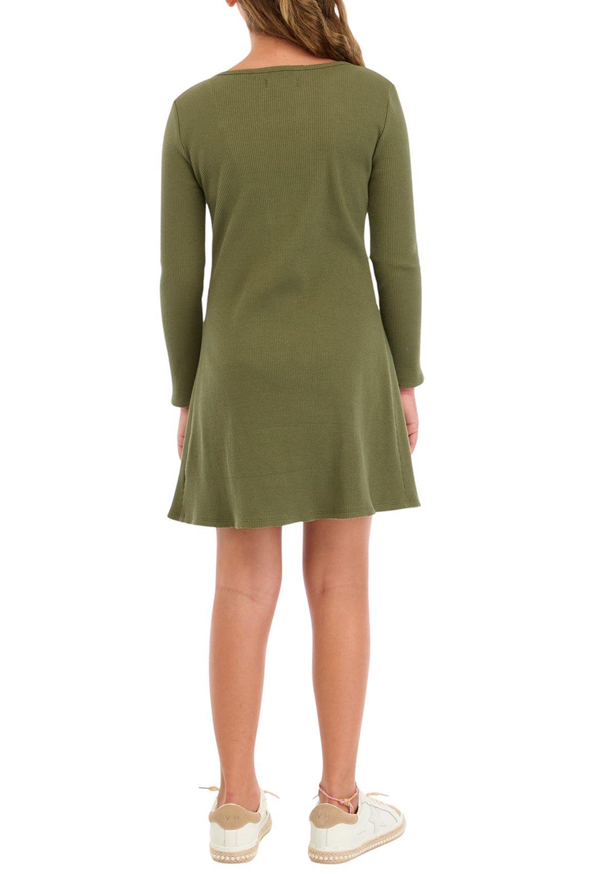 Girls 7-16 Pull On Rib Knit Dress