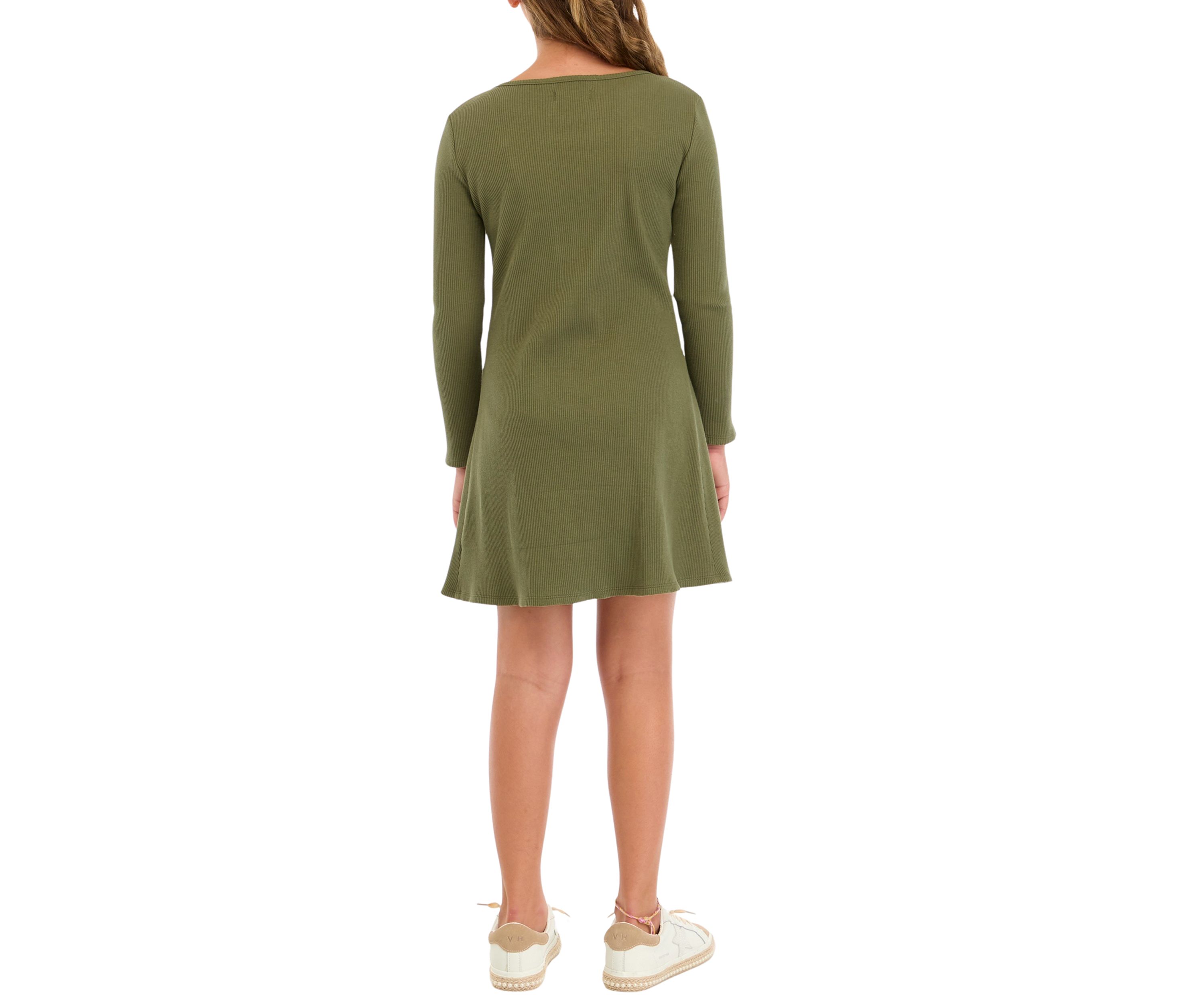 Girls 7-16 Pull On Rib Knit Dress