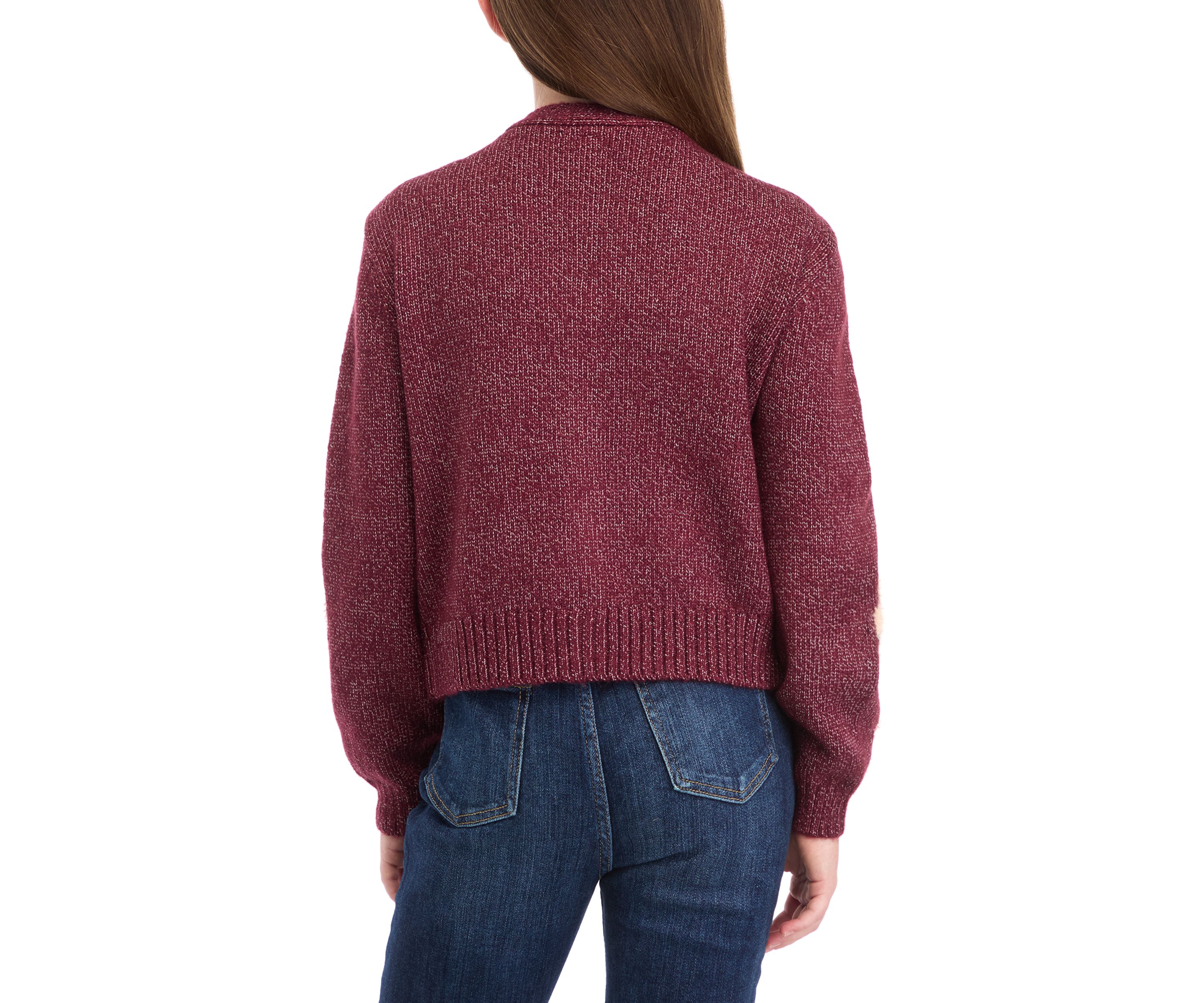Girls 7-16 Flower Cardigan
