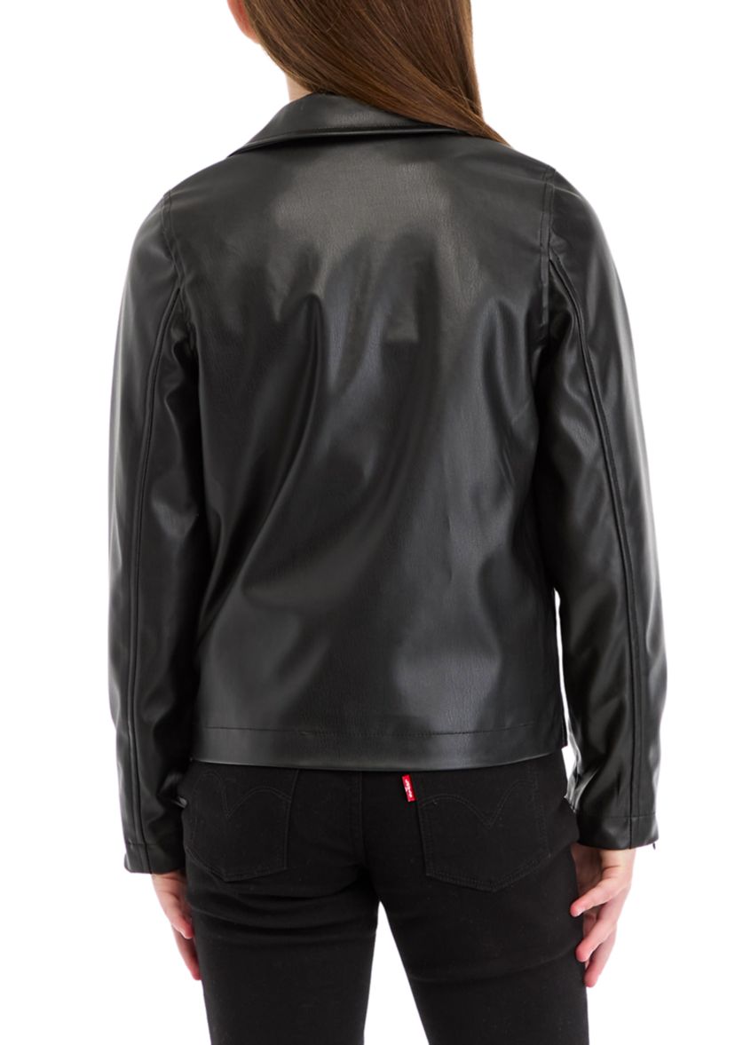 Girls 7-16 Pleather Moto Jacket 