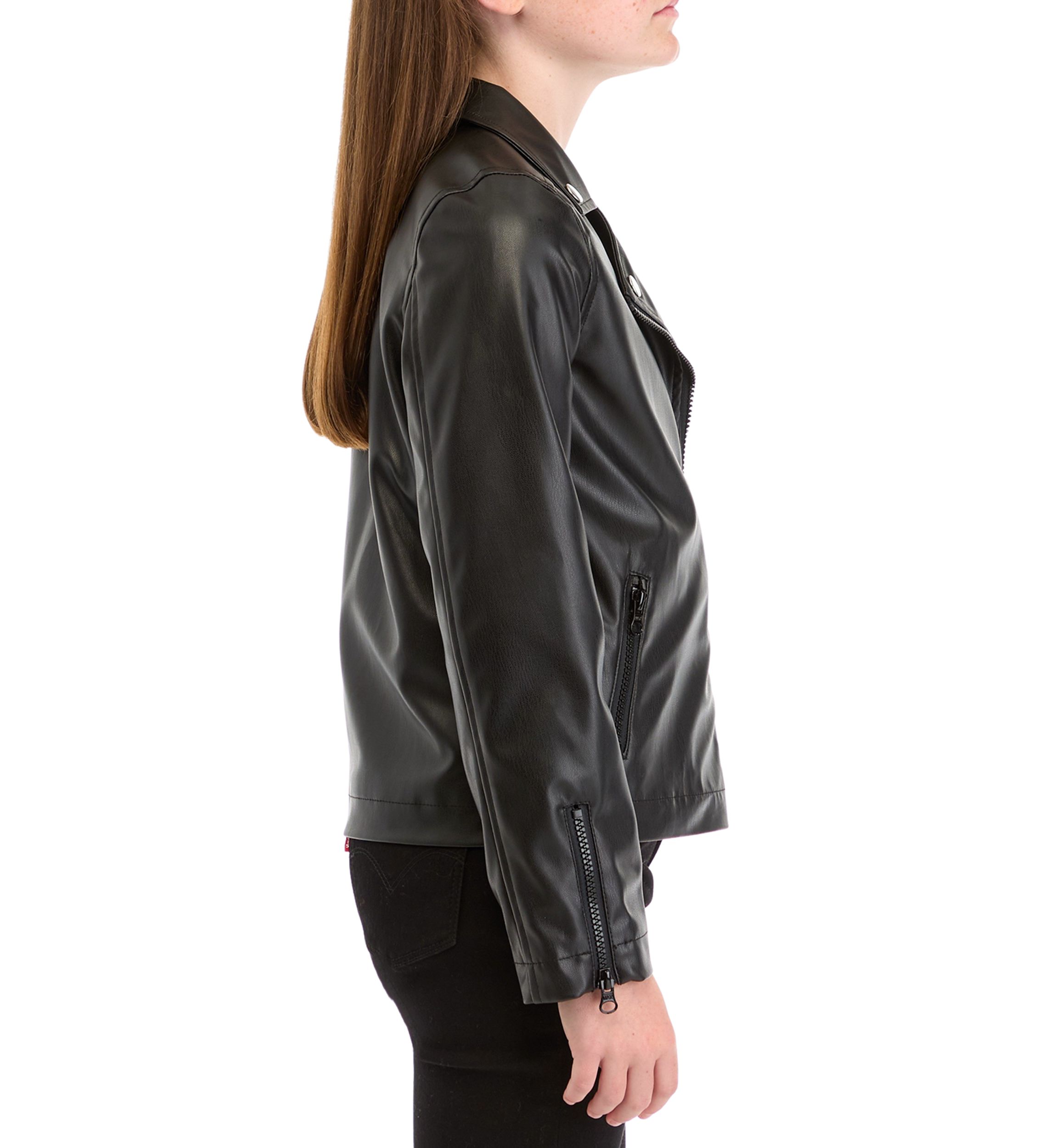 Girls 7-16 Pleather Moto Jacket 