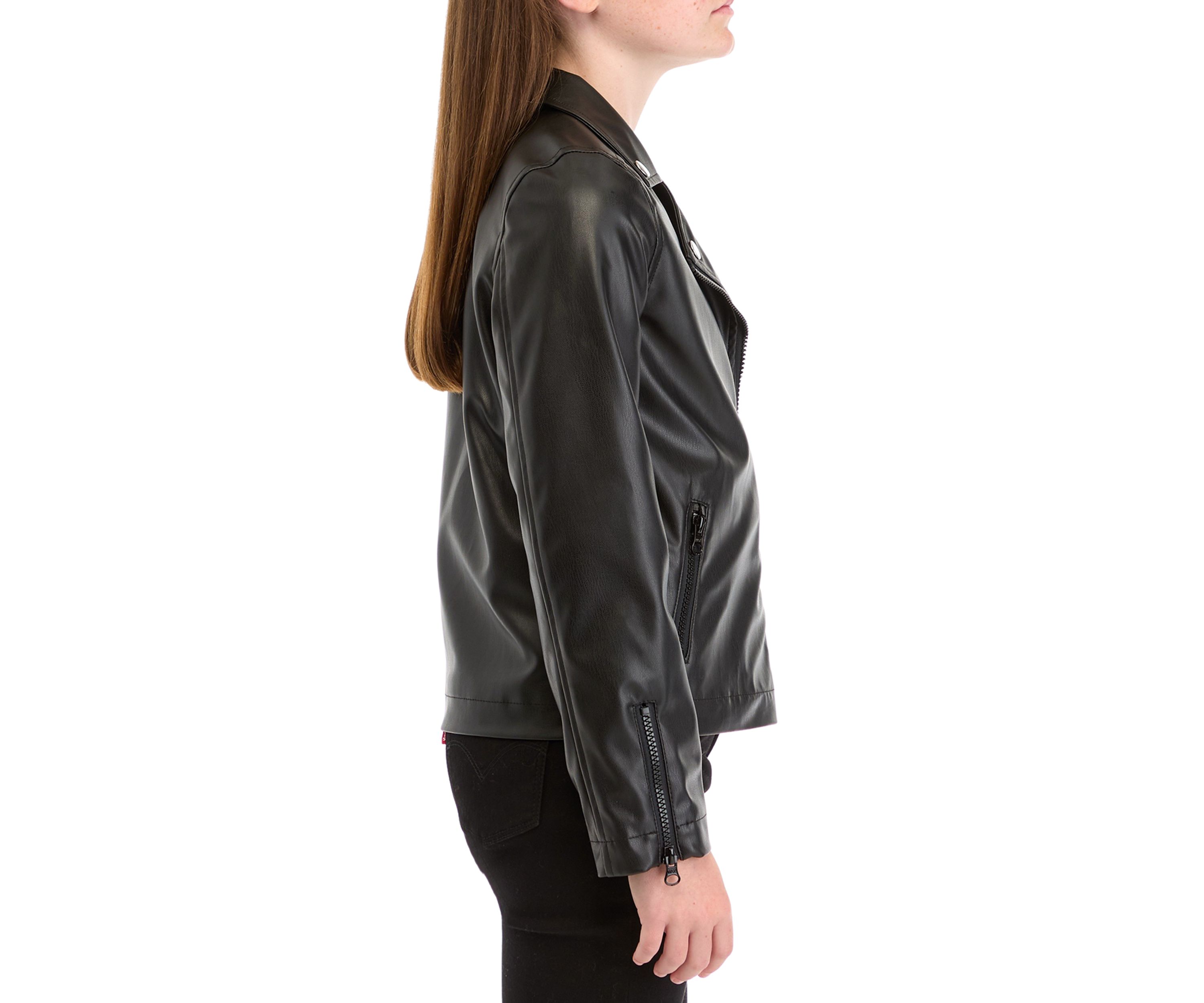 Girls 7-16 Pleather Moto Jacket 