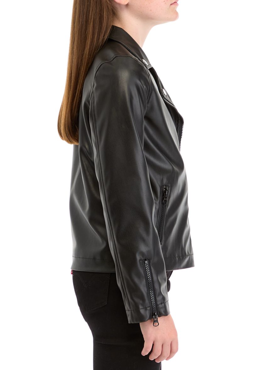 Girls 7-16 Pleather Moto Jacket 