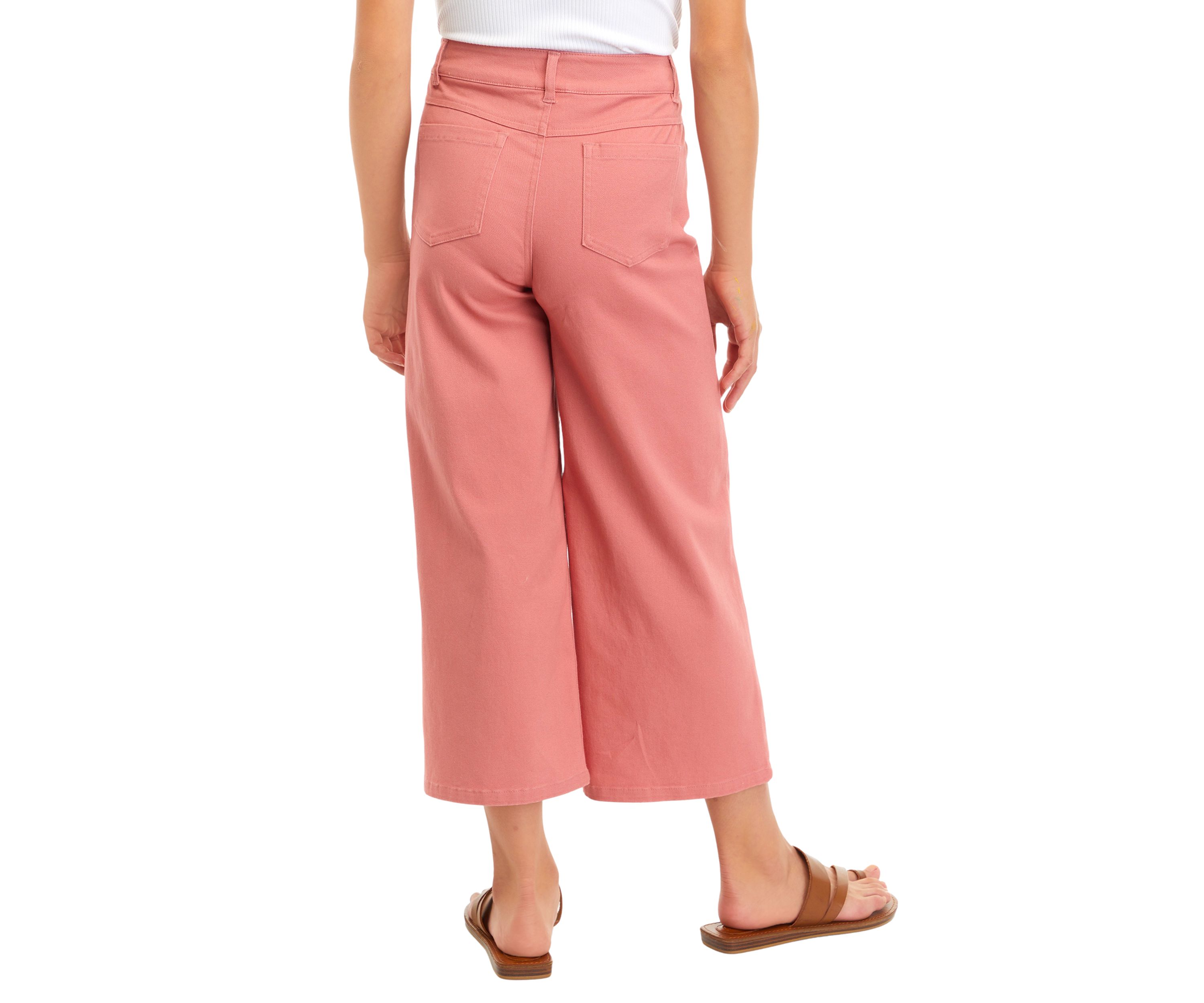 Girls 7-16 Wide Leg Button Front Pants