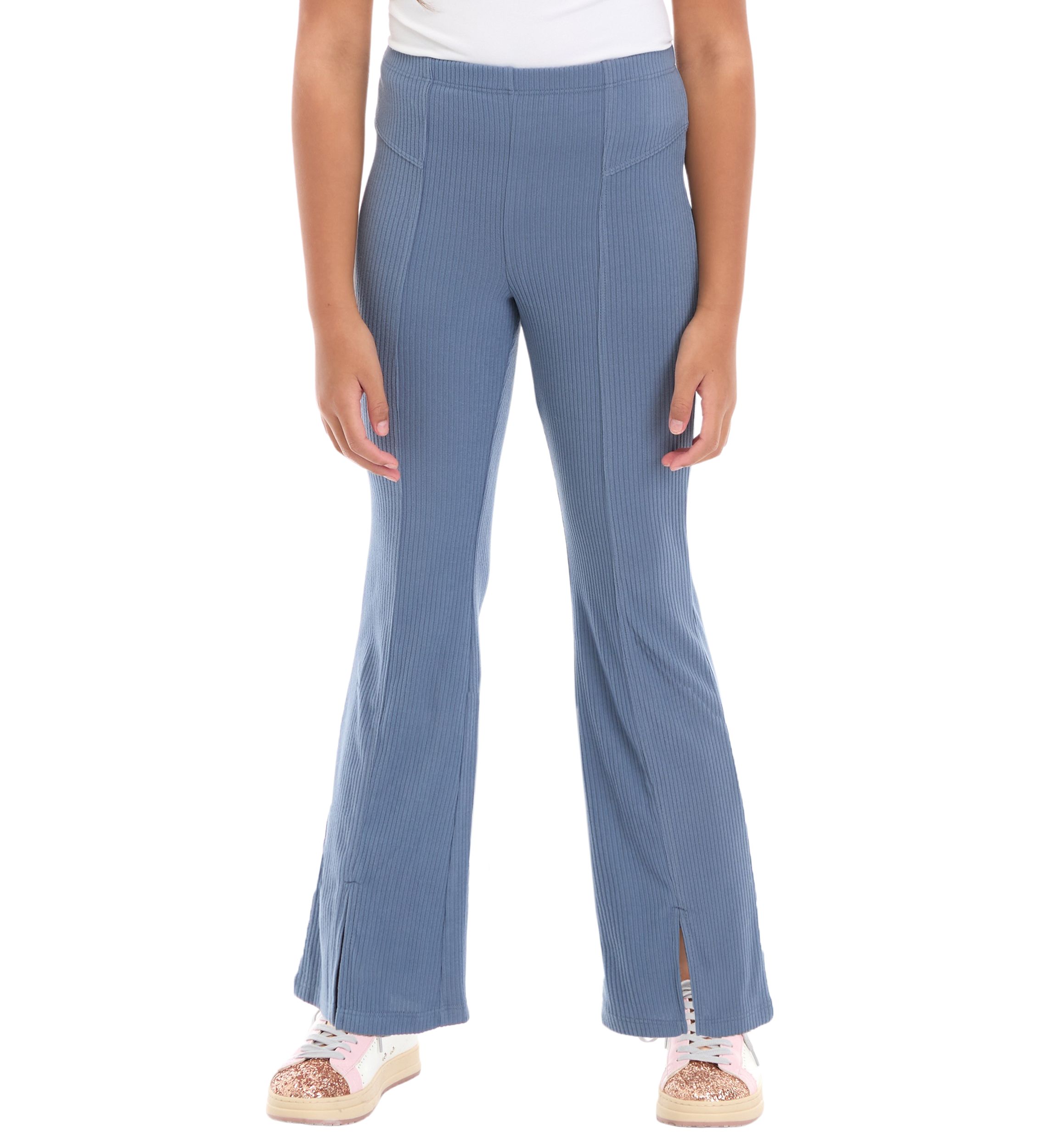 Girls 7-16 Brushed Ribbed Knit Flare Leggings