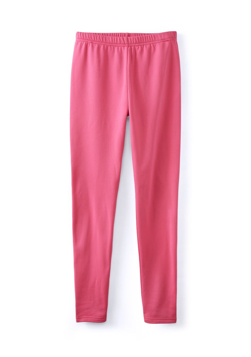 Girls 7-16 Solid Fleeced Lined Leggings