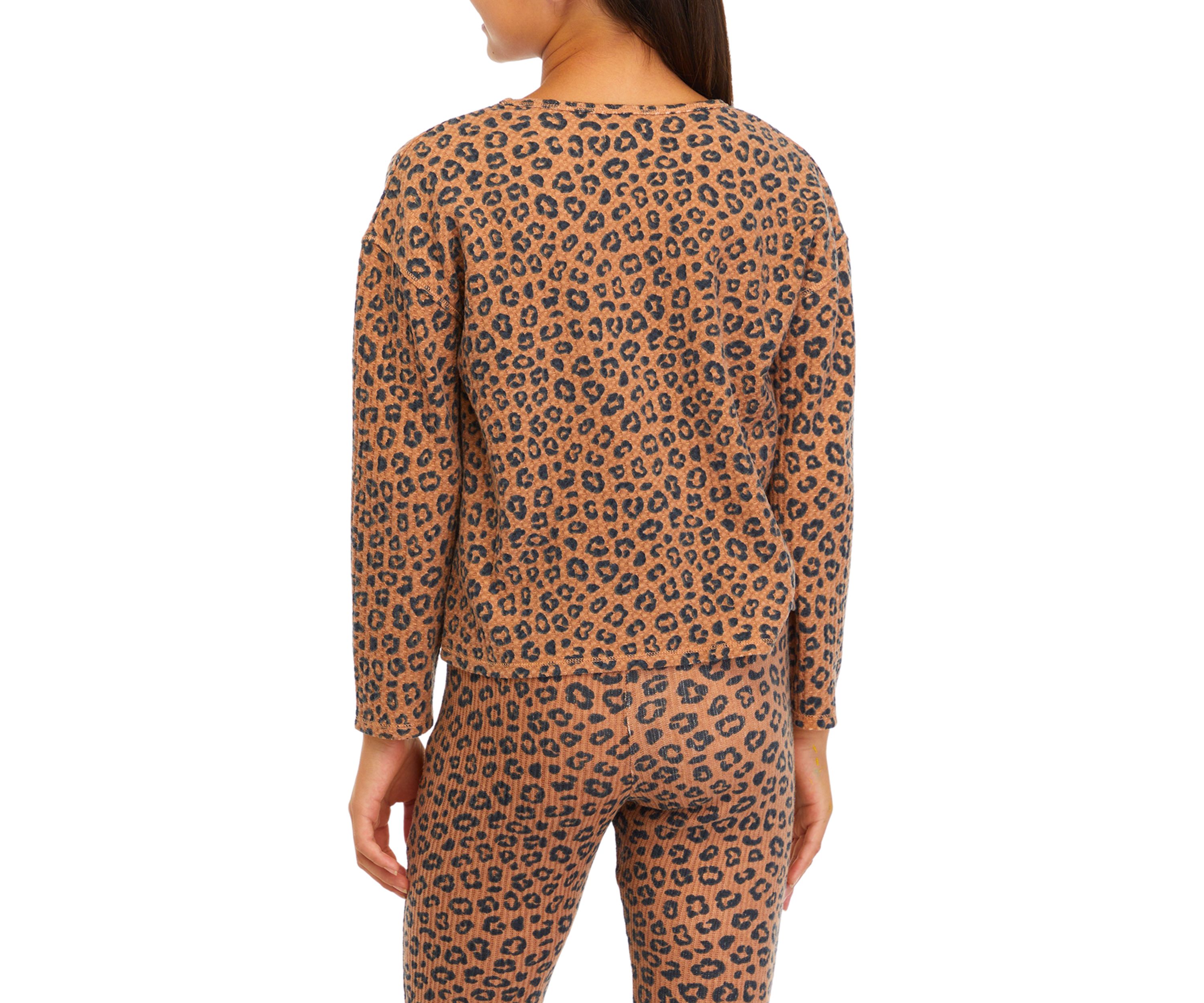 Girls 7-16 Relaxed Brushed Waffle Top
