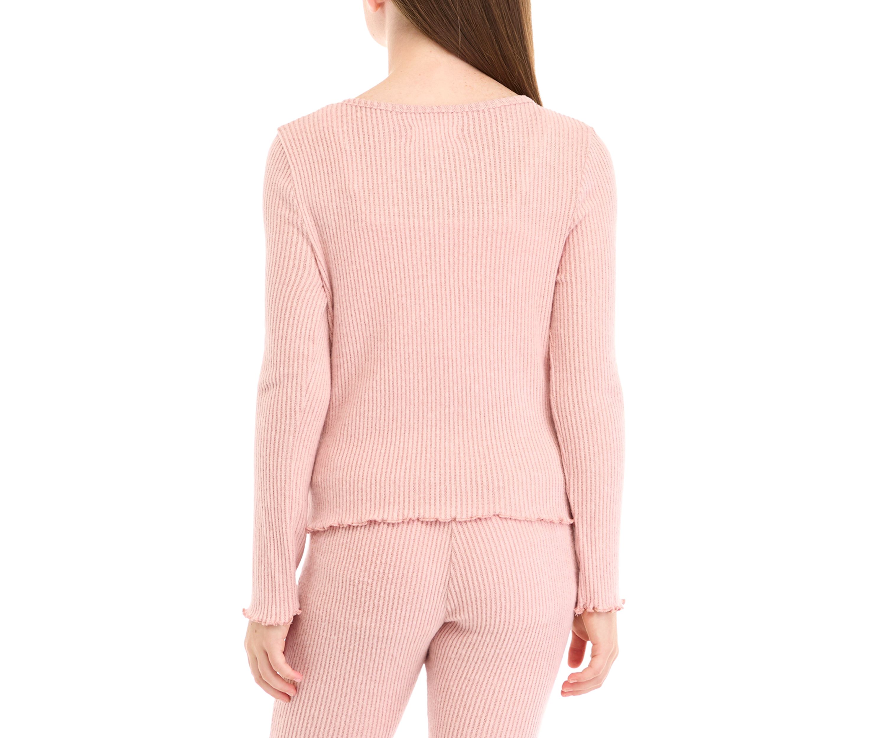 Girls 7-16 Button Front Brushed Rib Shirt