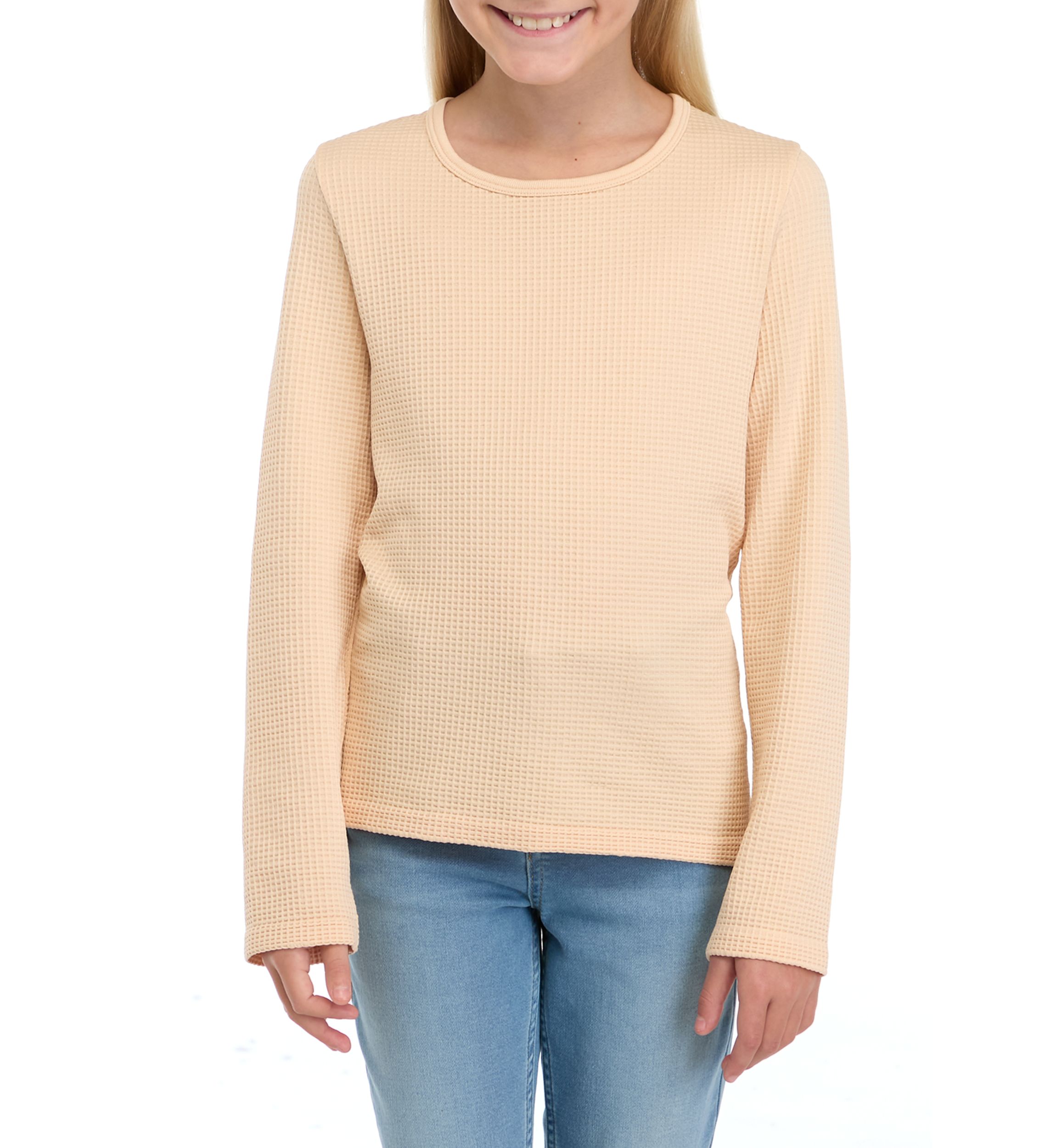 Girls 7-16 Seamless Waffle Knit Top