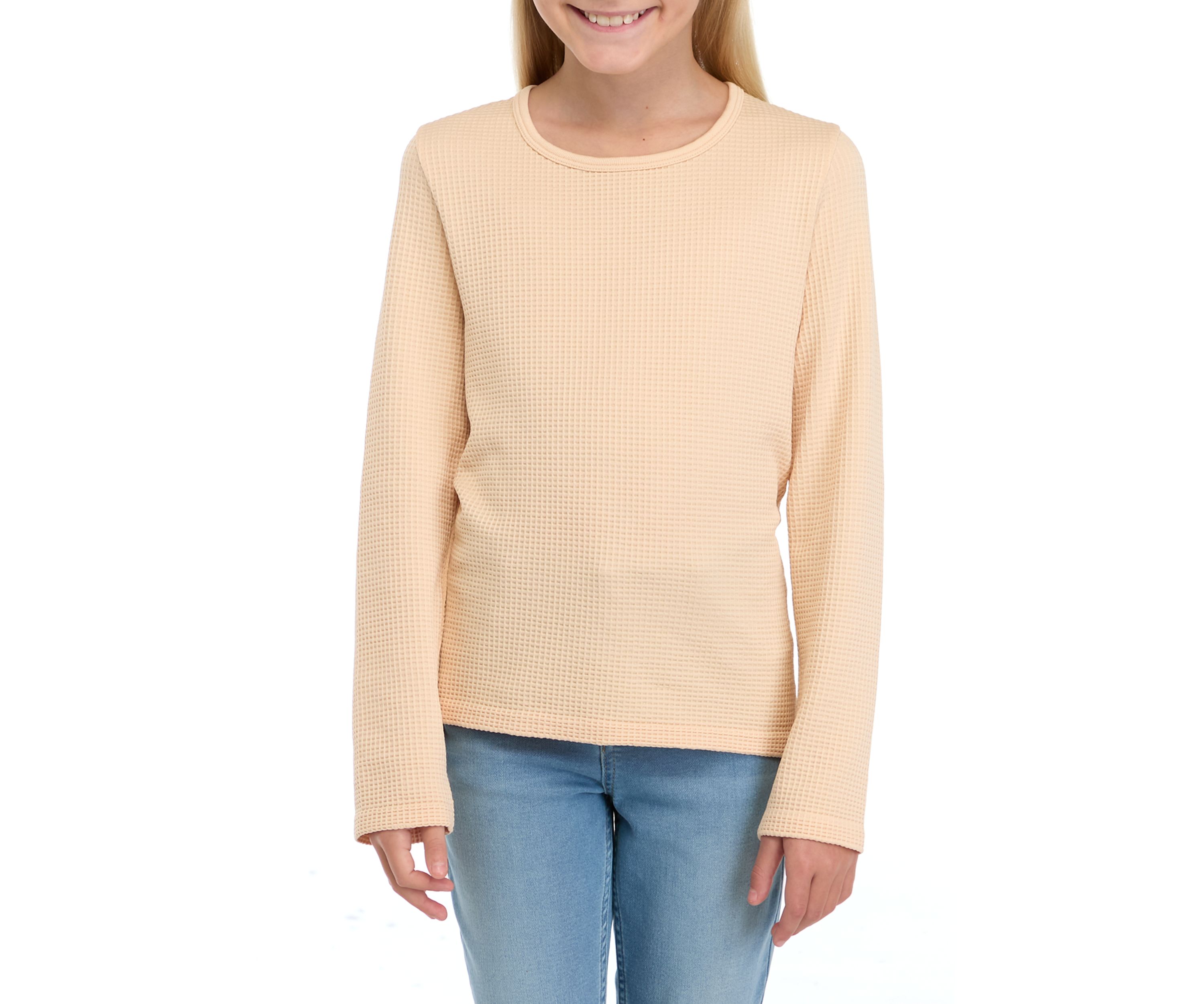 Girls 7-16 Seamless Waffle Knit Top