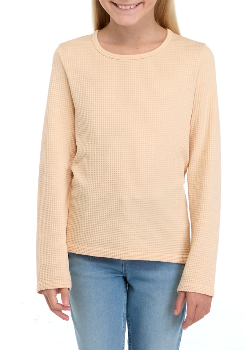 Girls 7-16 Seamless Waffle Knit Top