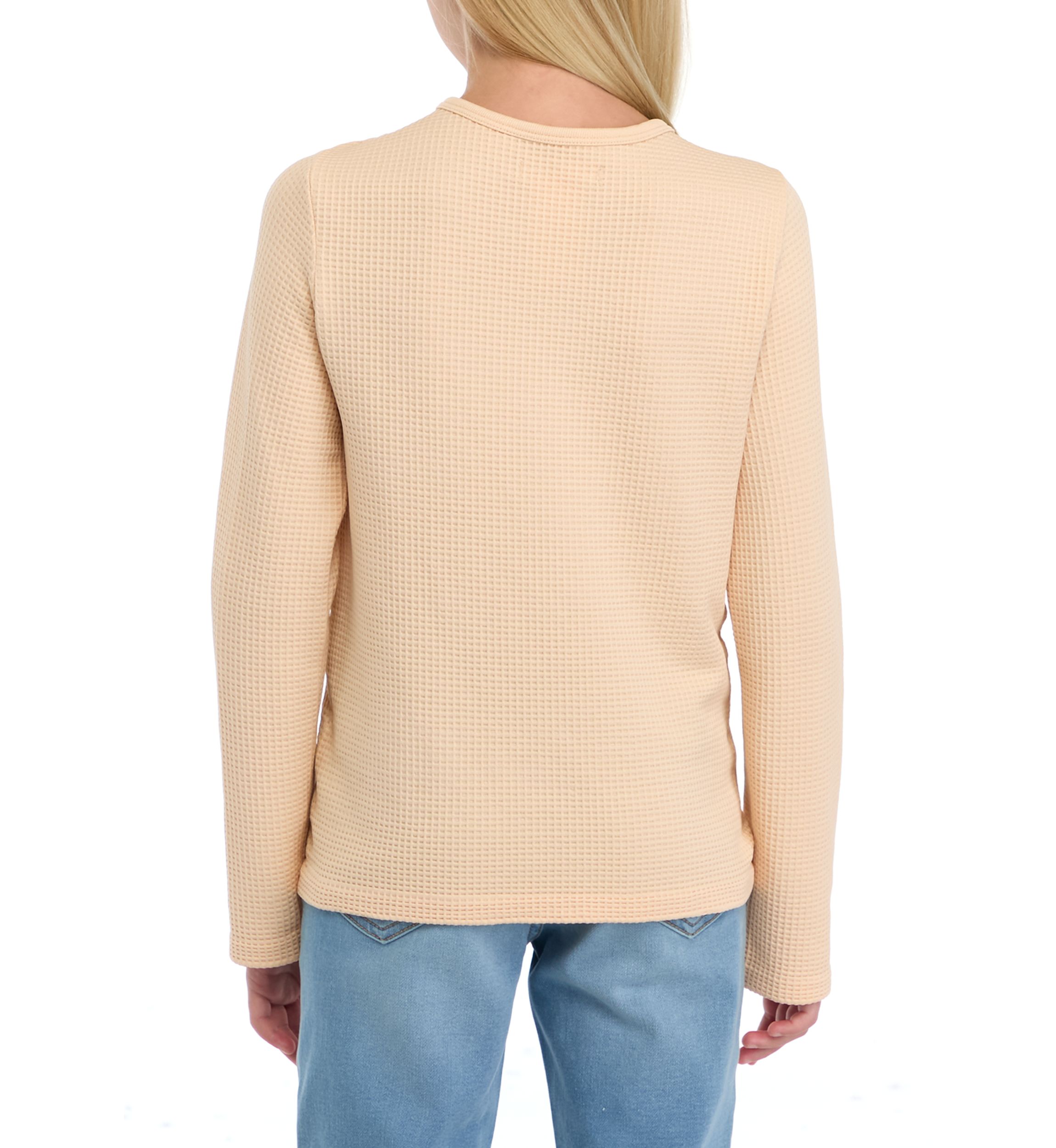Girls 7-16 Seamless Waffle Knit Top