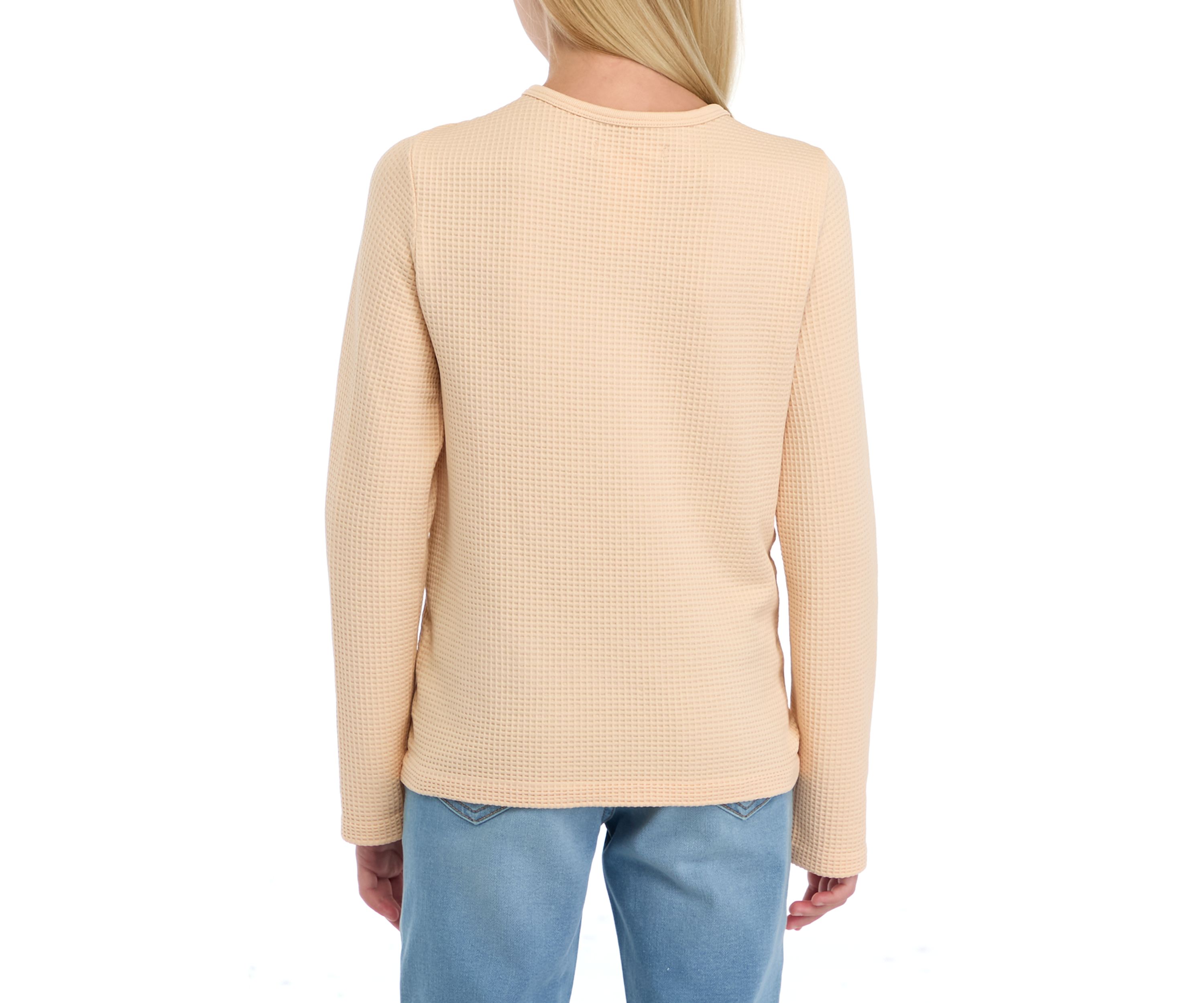 Girls 7-16 Seamless Waffle Knit Top