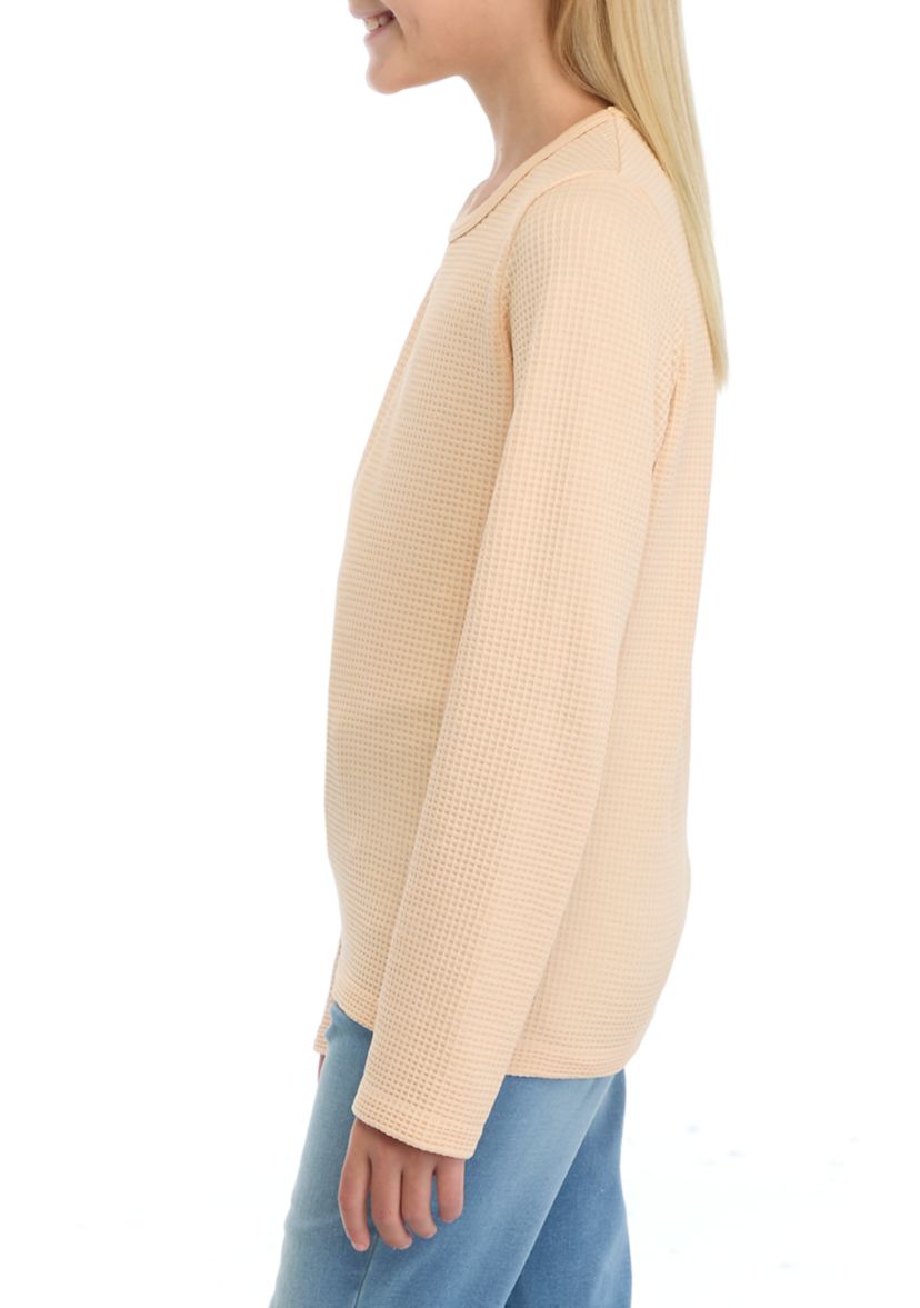 Girls 7-16 Seamless Waffle Knit Top
