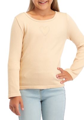 Haut Femme Derek Heart Taille L Rouge - Coton, Motif Montagne/visage Blanc, Manches Longues, Occasion Très Bon état