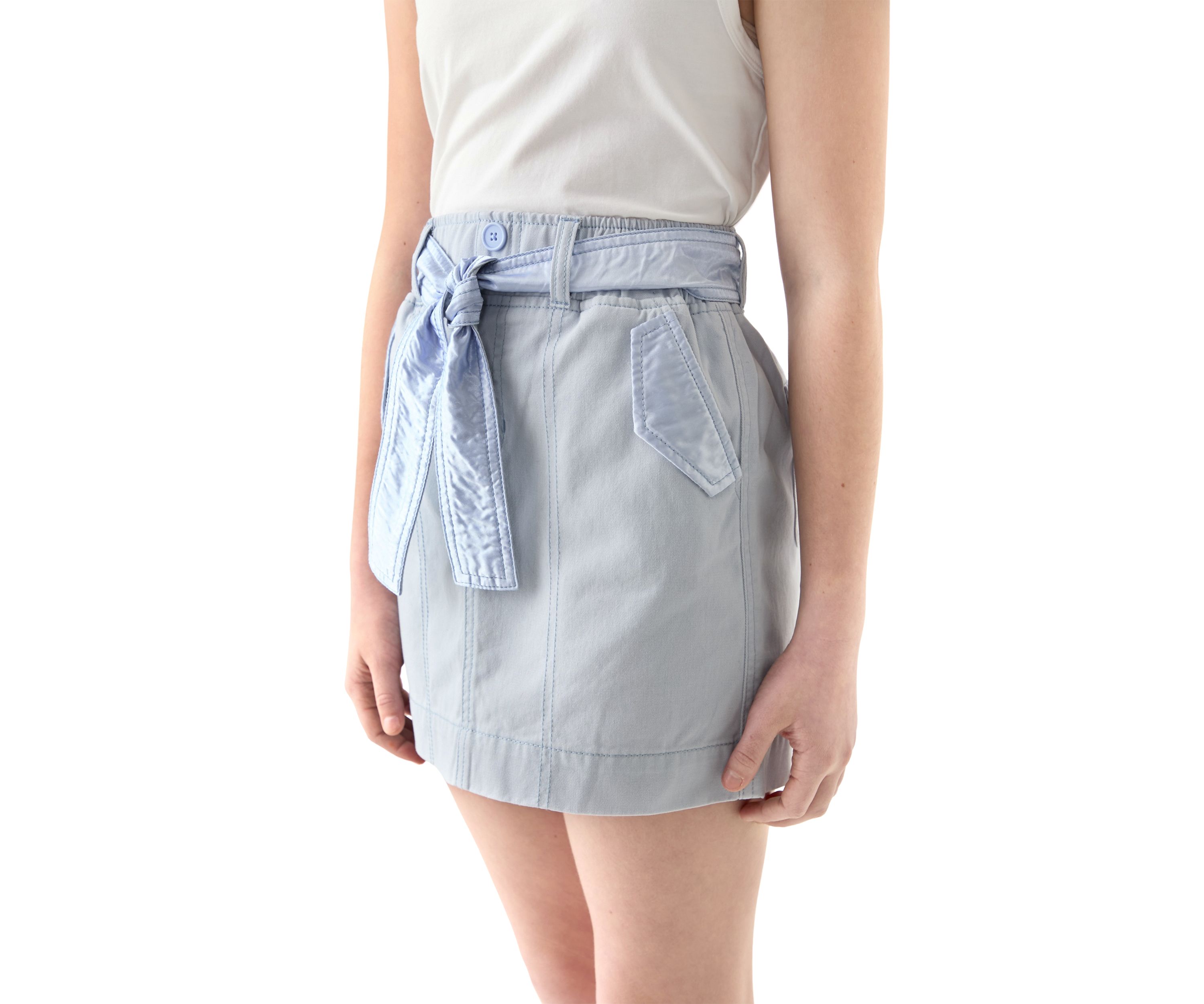 Girls 7-16 Soft Twill Belted Cargo Skort