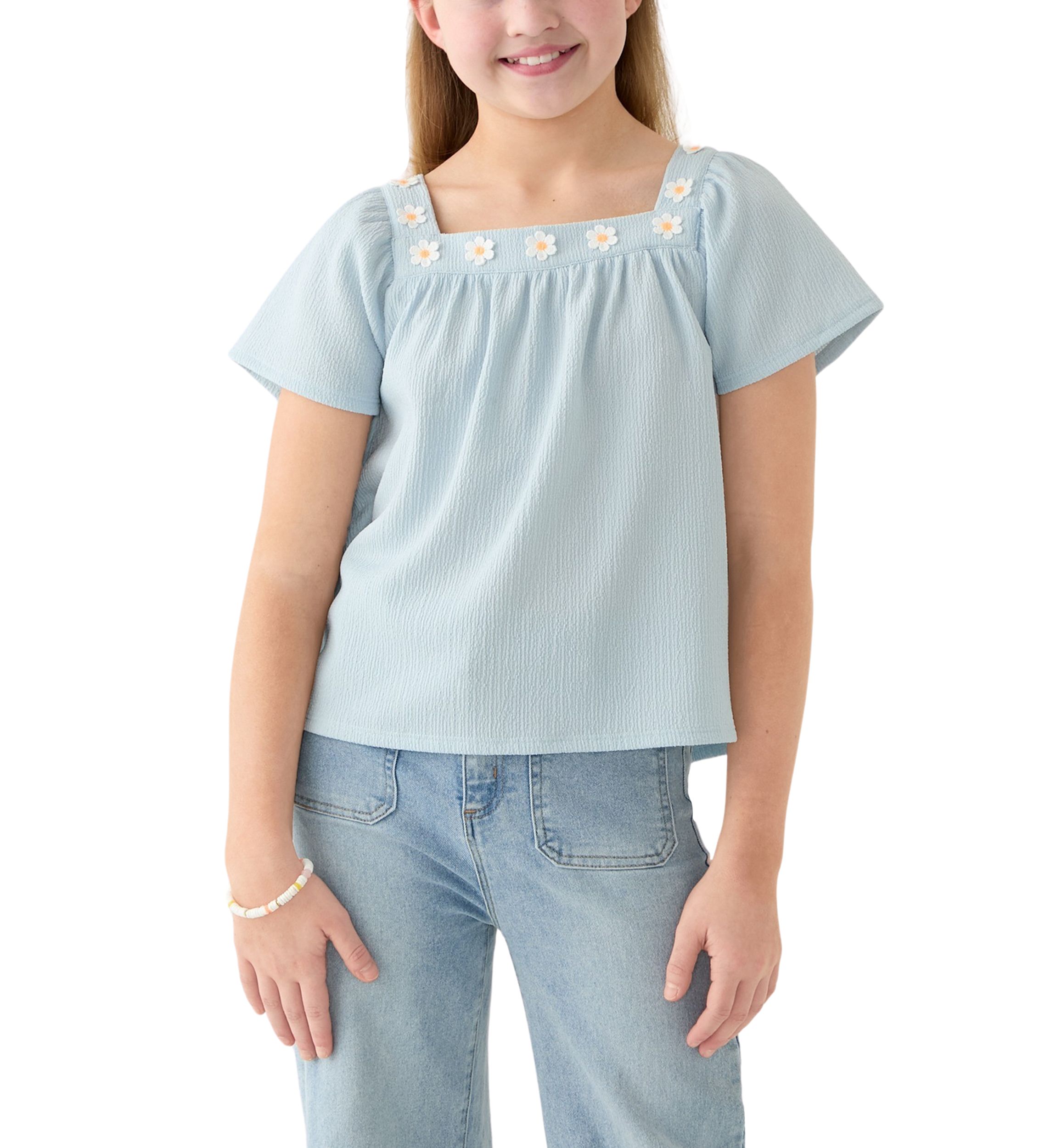 Girls 7-16 Woven Gauze Blouse