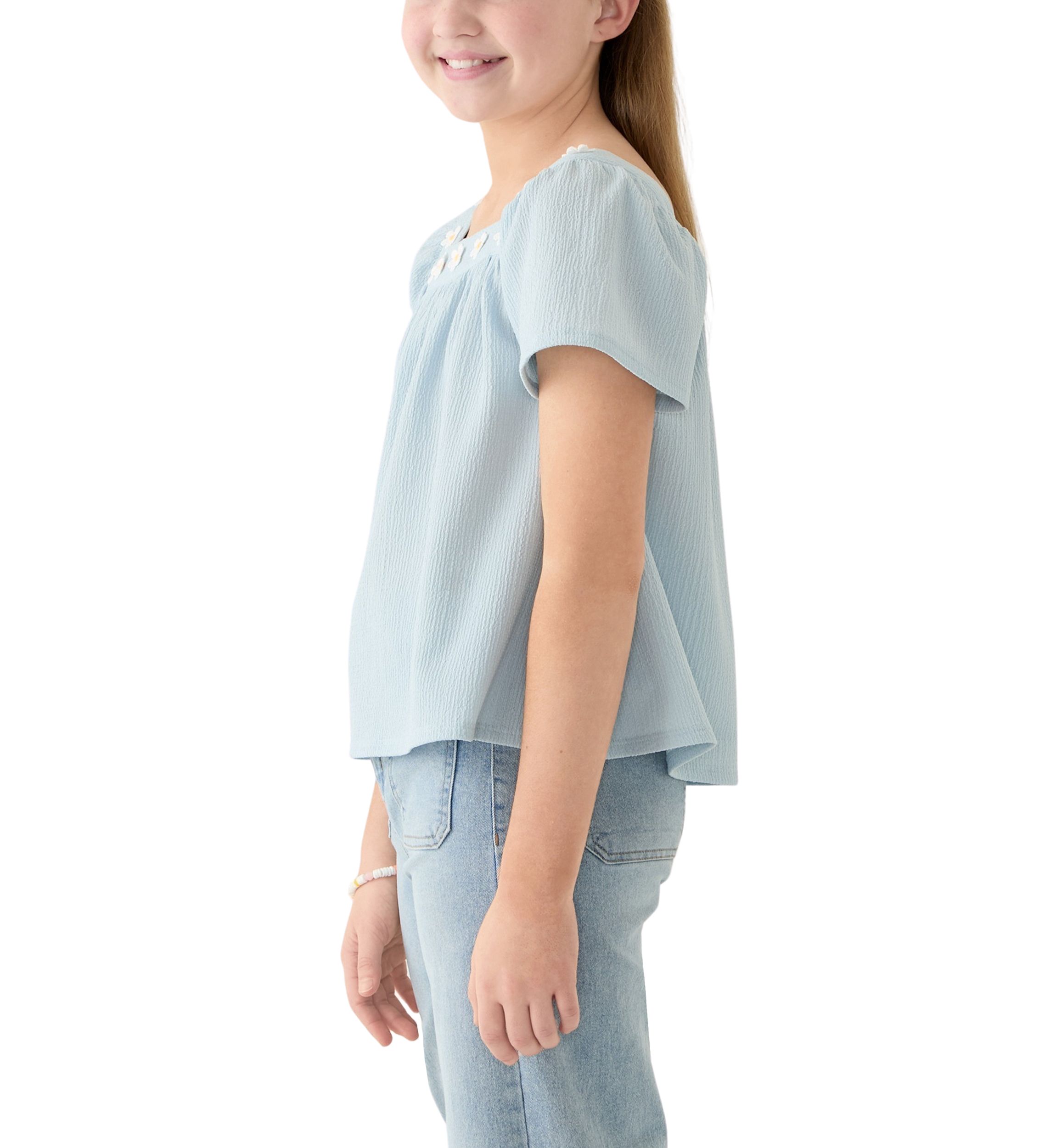 Girls 7-16 Woven Gauze Blouse