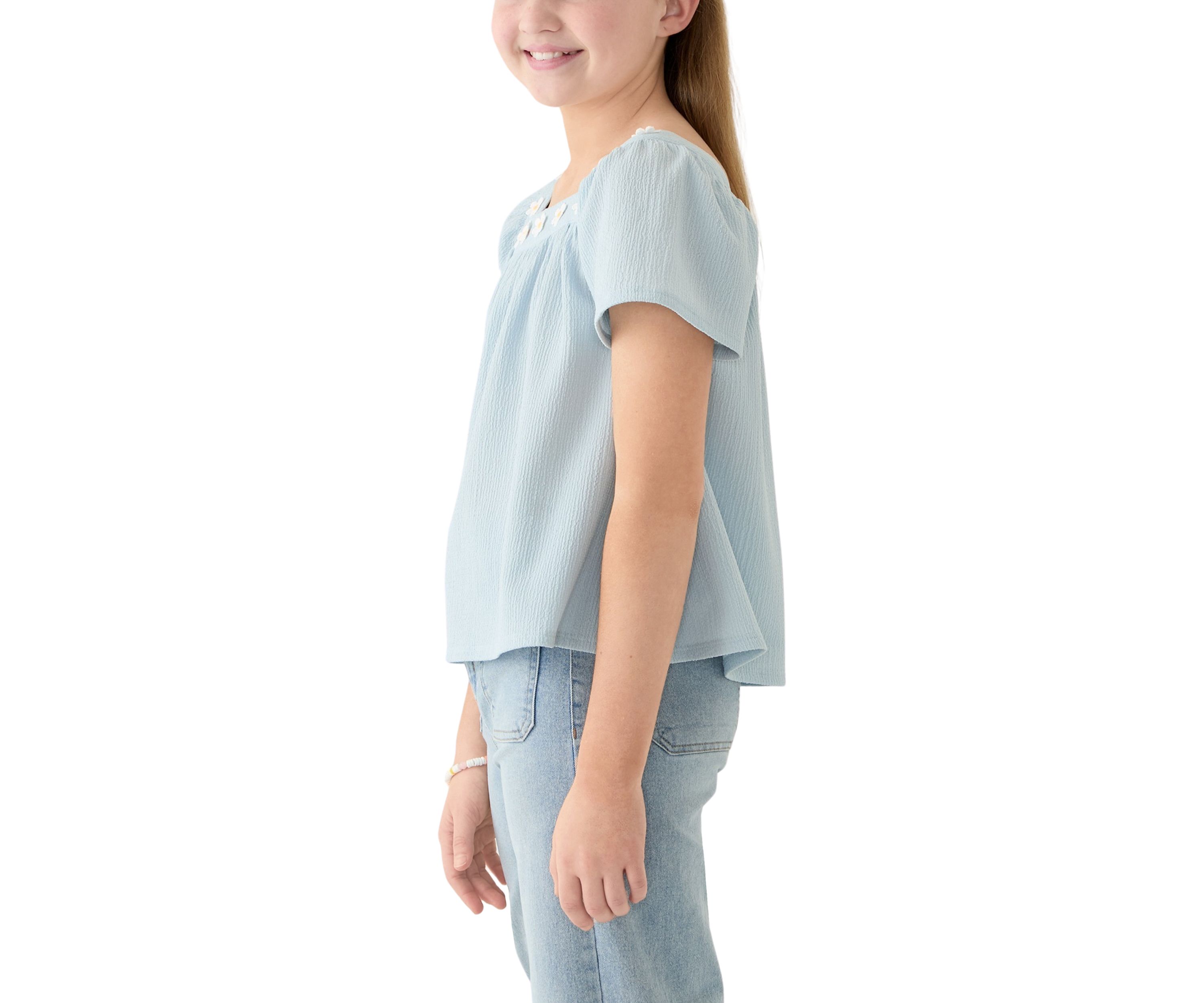 Girls 7-16 Woven Gauze Blouse