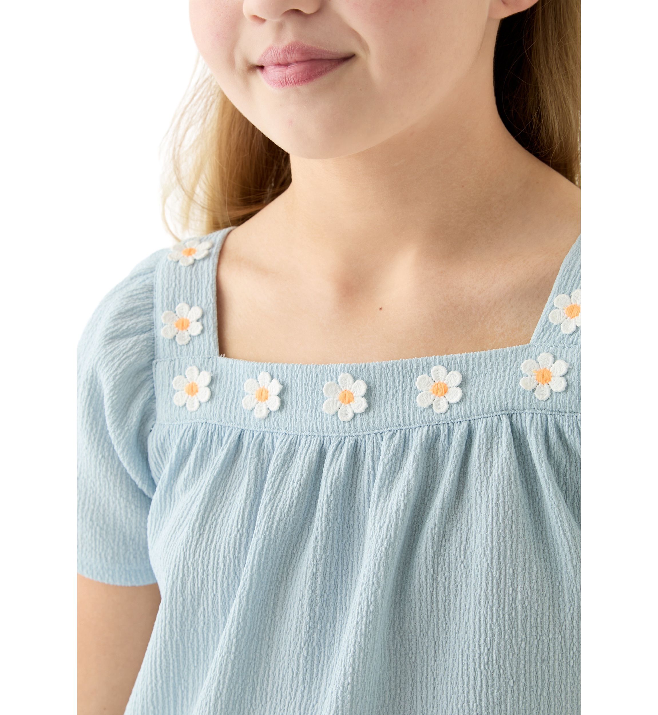 Girls 7-16 Woven Gauze Blouse