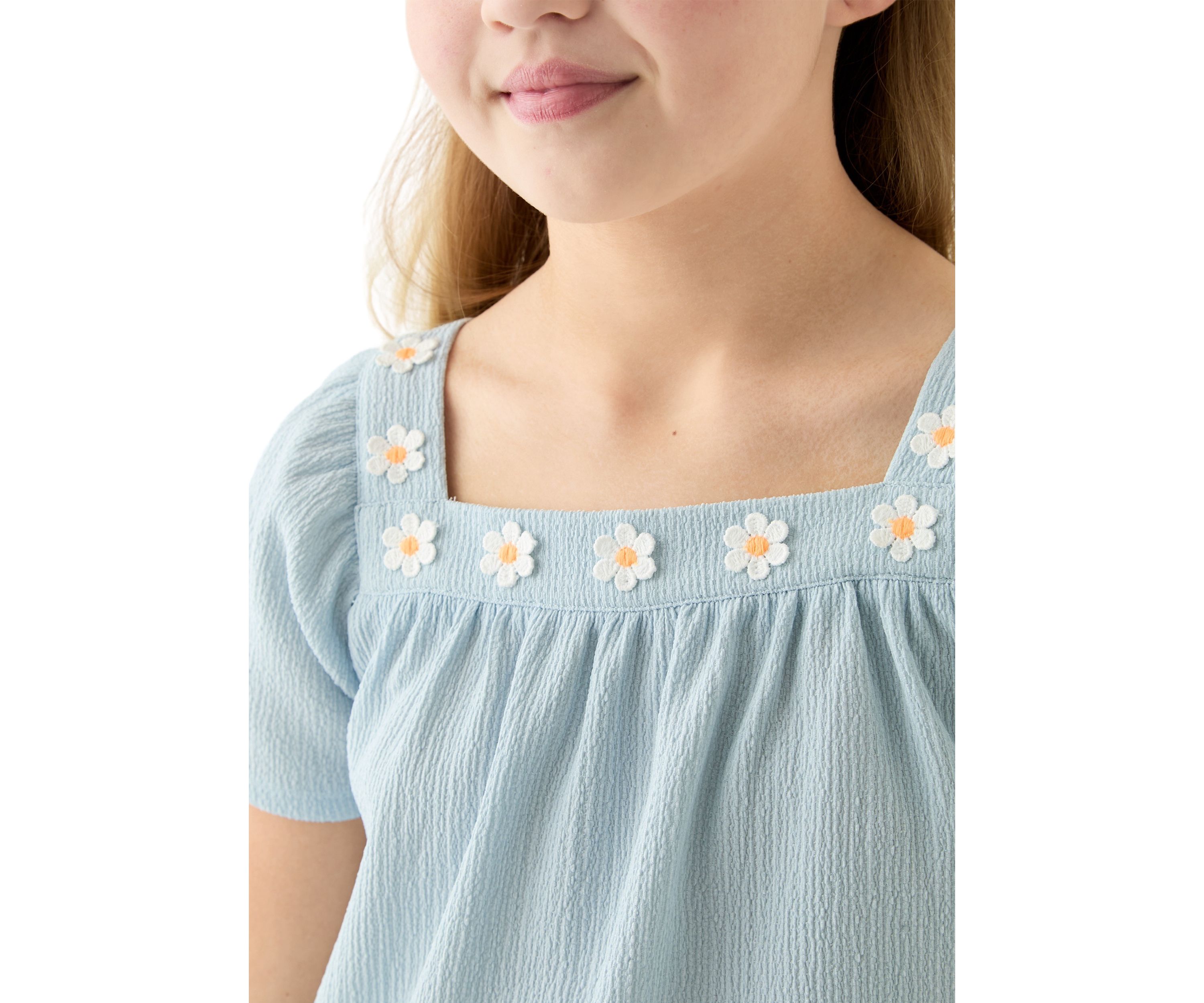 Girls 7-16 Woven Gauze Blouse