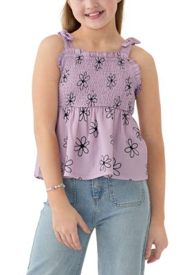 Derek Heart Girls 7-16 Crinkle Knit Smocked Top | Belk