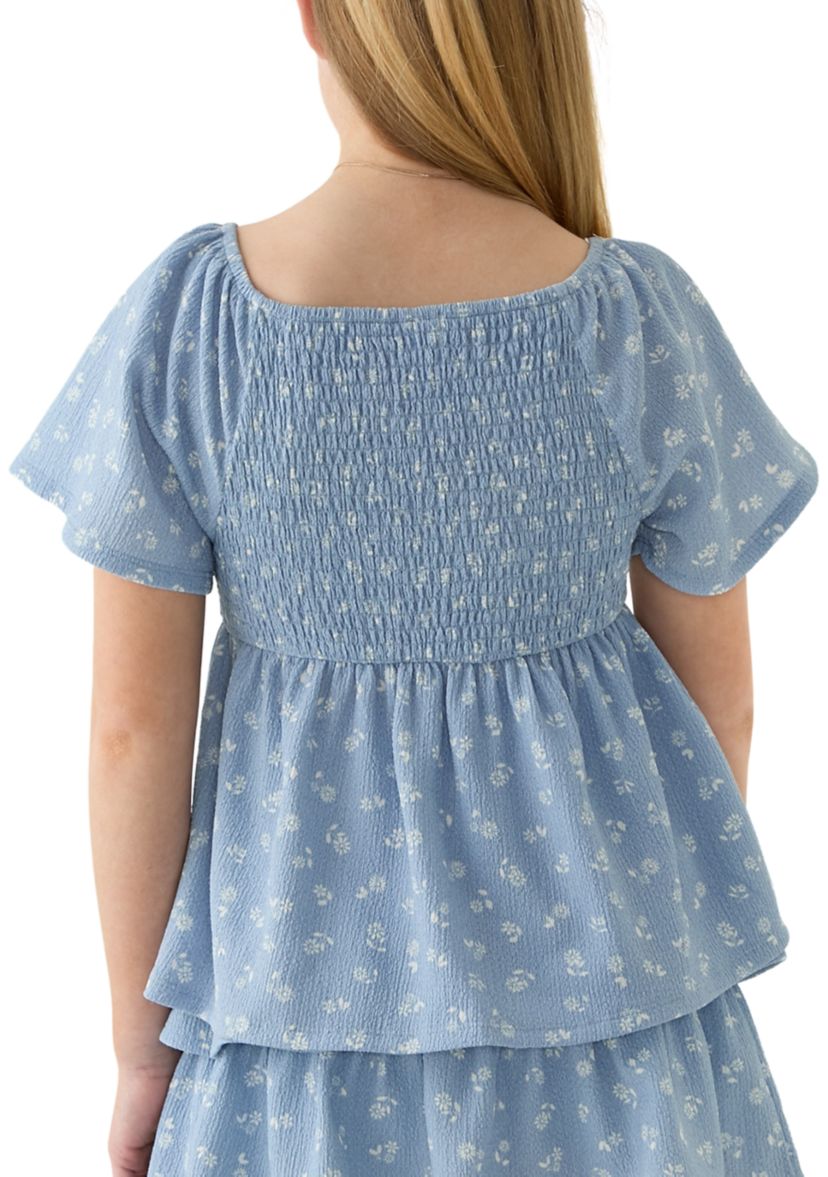 Girls 7-16 Printed Rib Knit Top