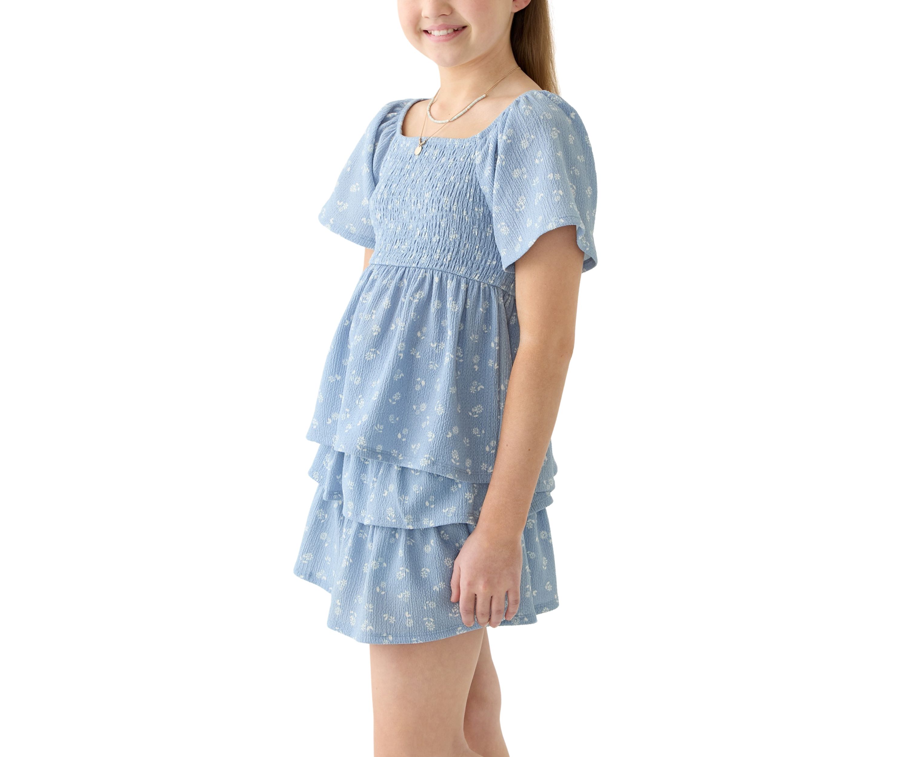 Girls 7-16 Printed Rib Knit Top
