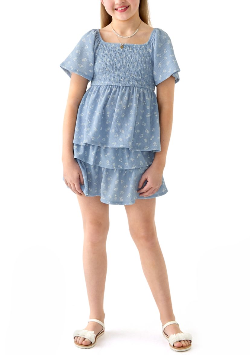 Girls 7-16 Printed Rib Knit Top
