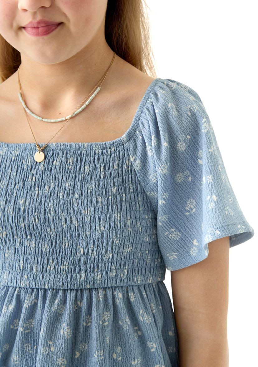 Girls 7-16 Printed Rib Knit Top