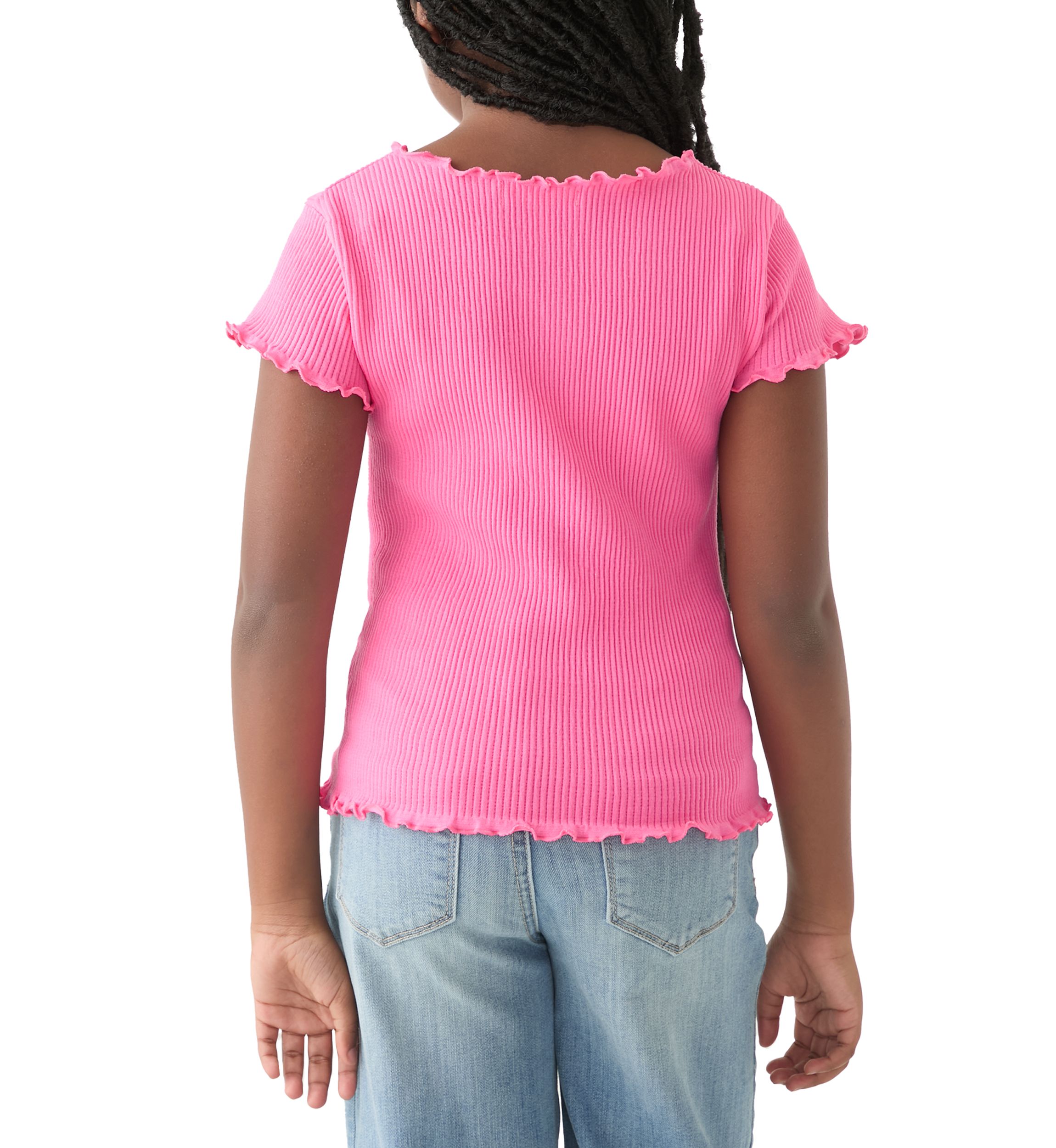 Girls 7-16 Seamless Ribbed Henley Shirt