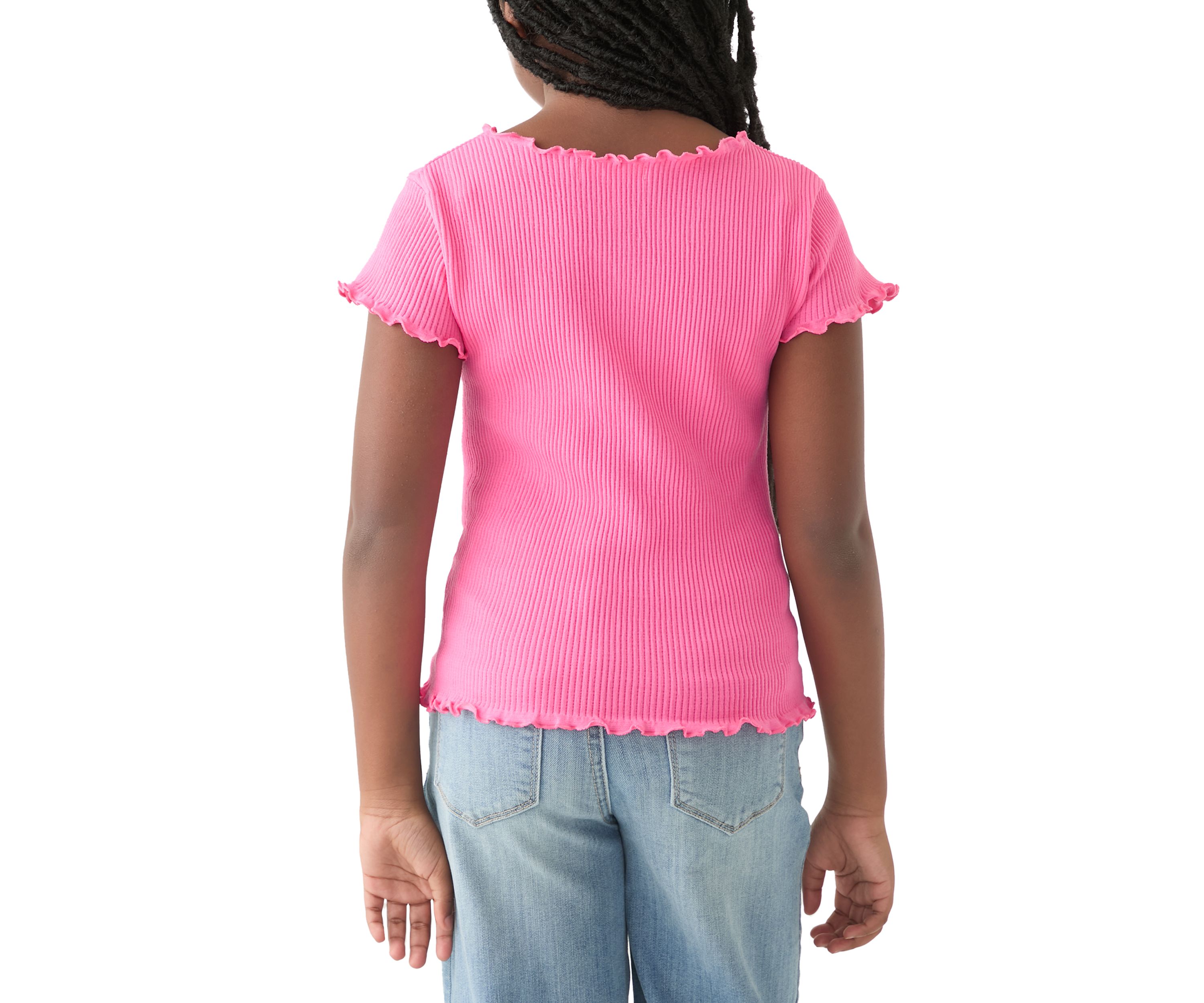 Girls 7-16 Seamless Ribbed Henley Shirt