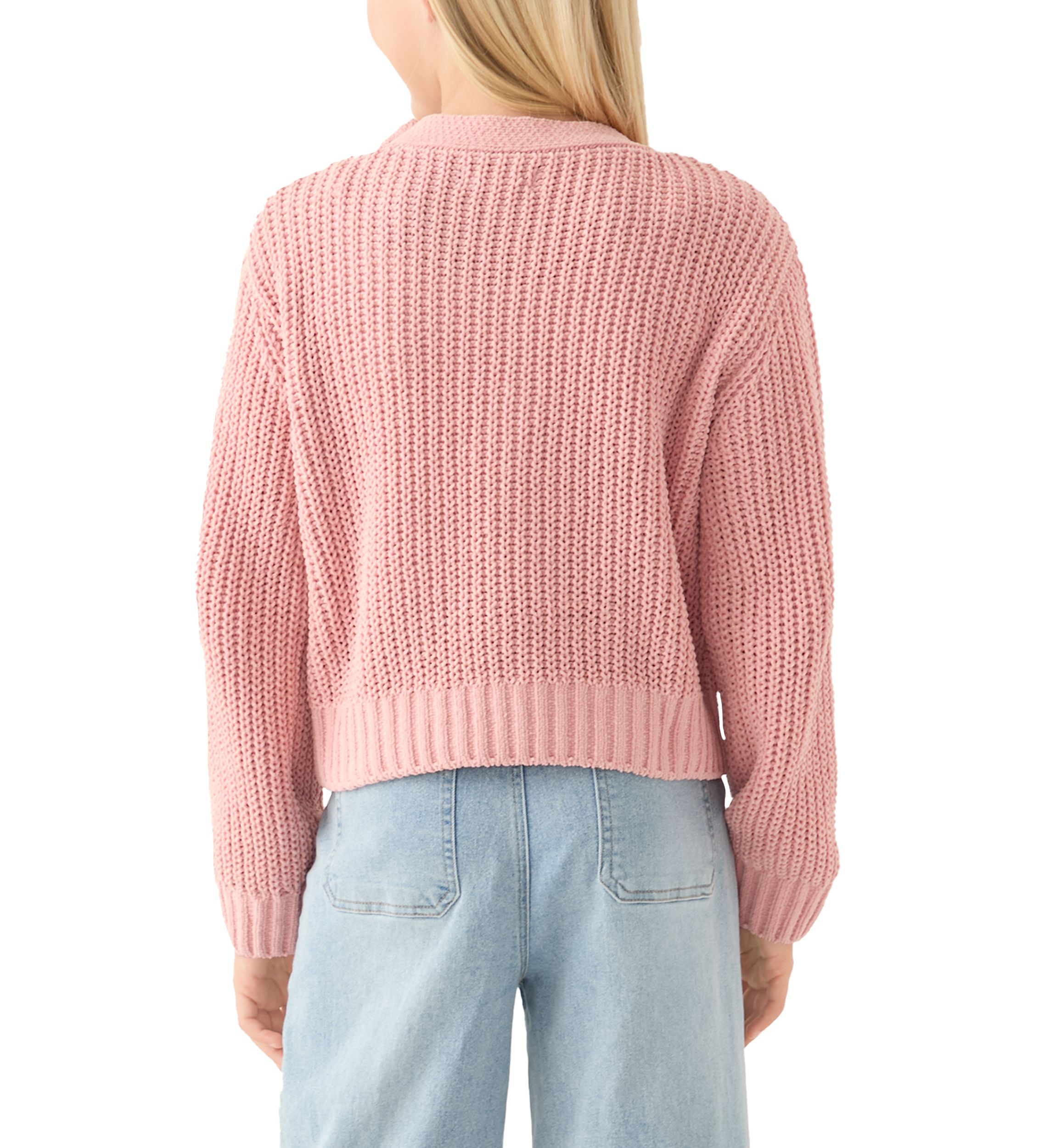 Girls 7-16 Solid Knit Cardigan 