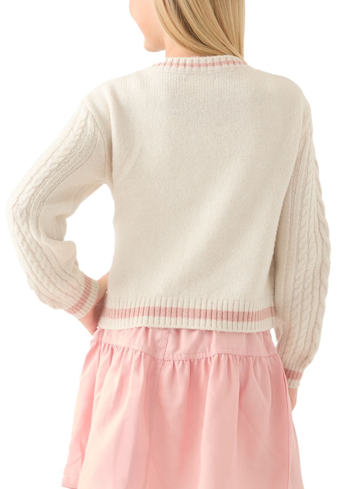 Girls 7-16 Heart Cardigan 