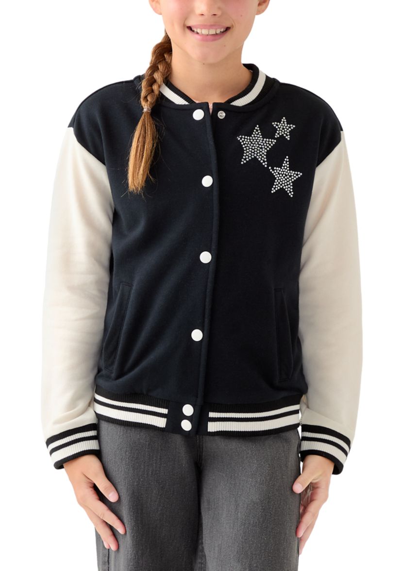 Girls 7-16 CVC Fleece Bomber Jacket