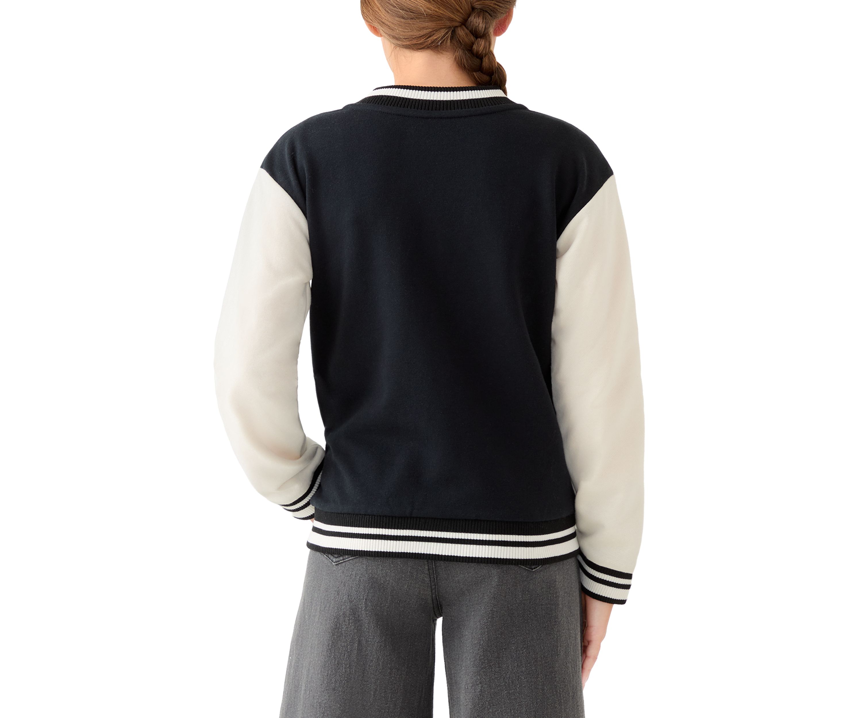Girls 7-16 CVC Fleece Bomber Jacket