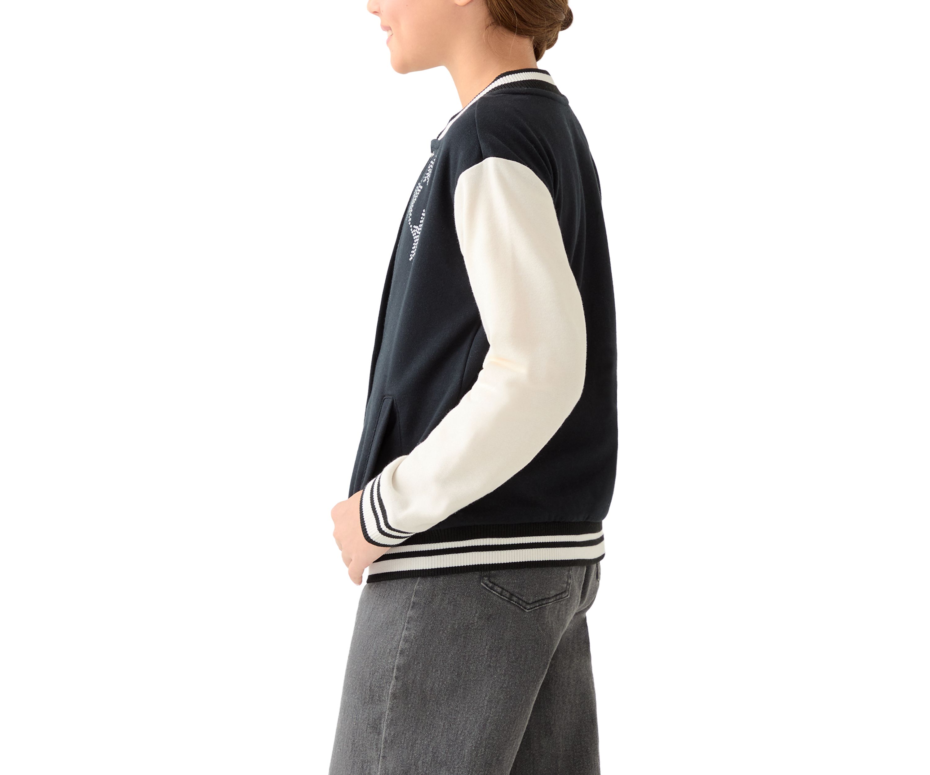 Girls 7-16 CVC Fleece Bomber Jacket