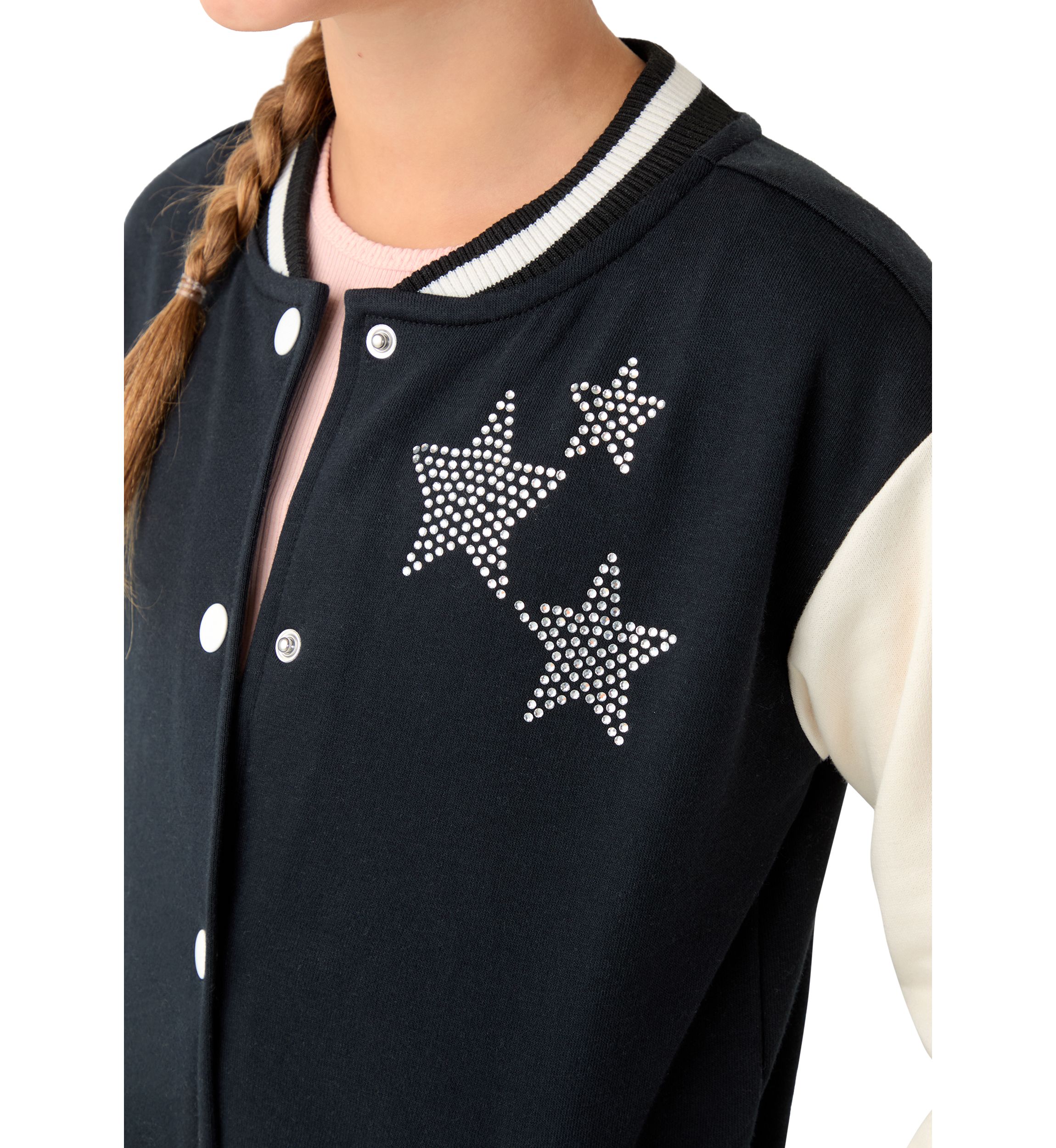 Girls 7-16 CVC Fleece Bomber Jacket