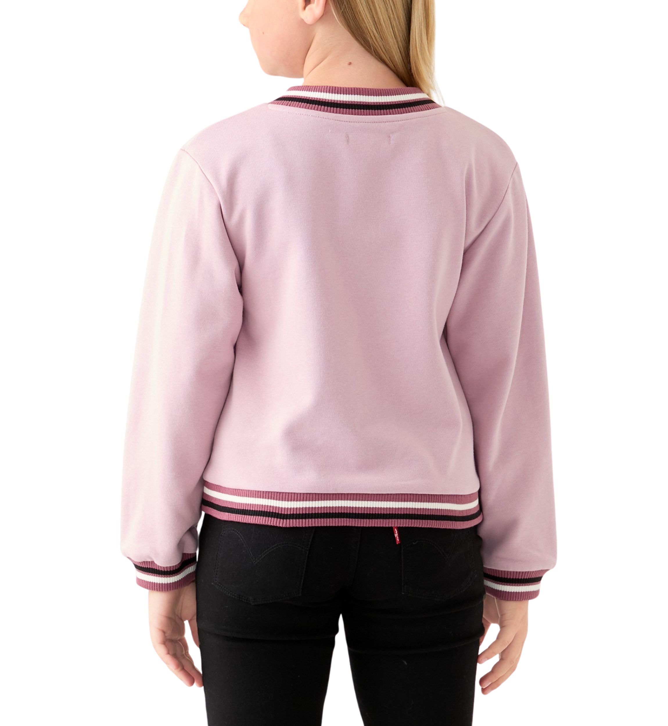 Girls 7-16 Glitter Embossed Fleece Sweatshirt