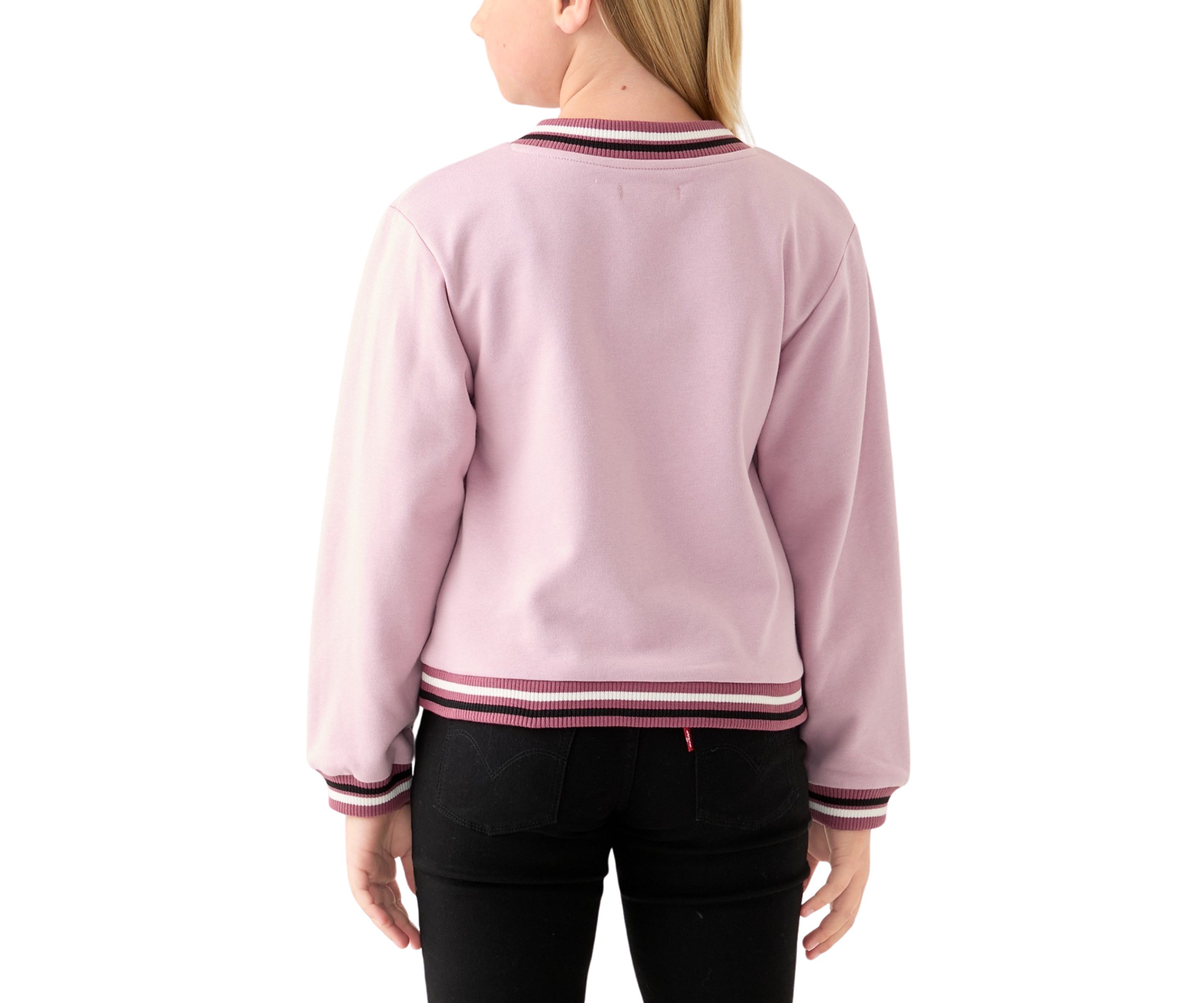 Girls 7-16 Glitter Embossed Fleece Sweatshirt