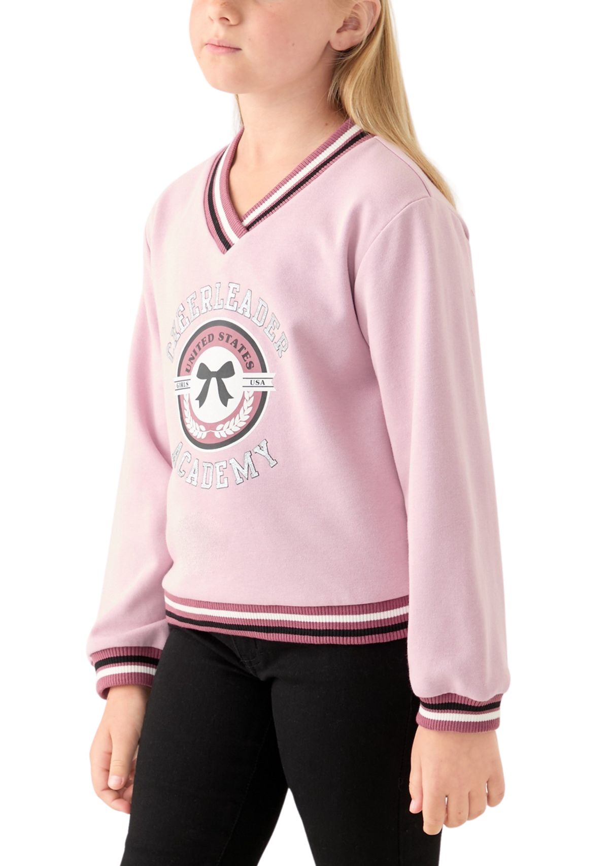 Girls 7-16 Glitter Embossed Fleece Sweatshirt