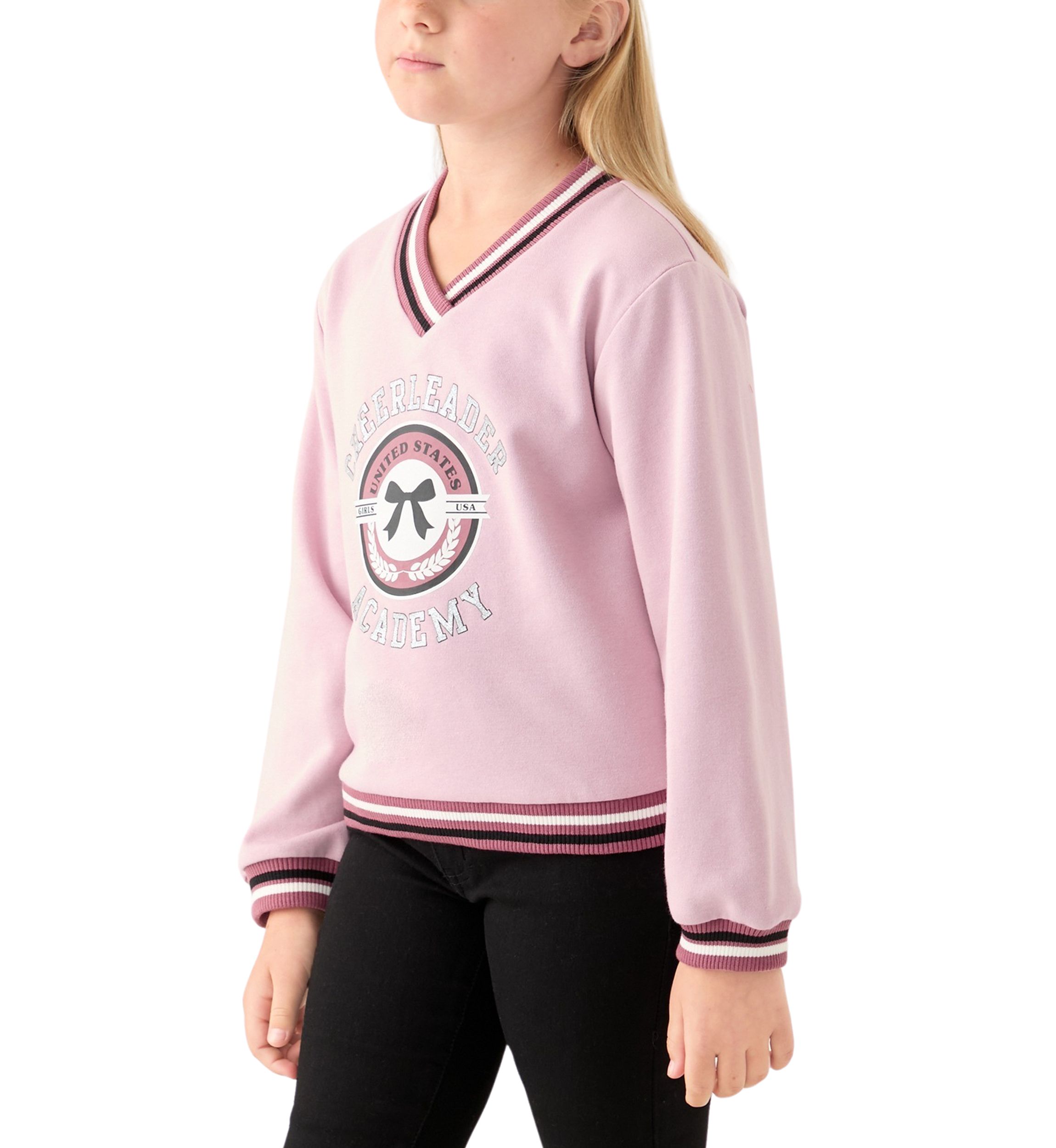 Girls 7-16 Glitter Embossed Fleece Sweatshirt