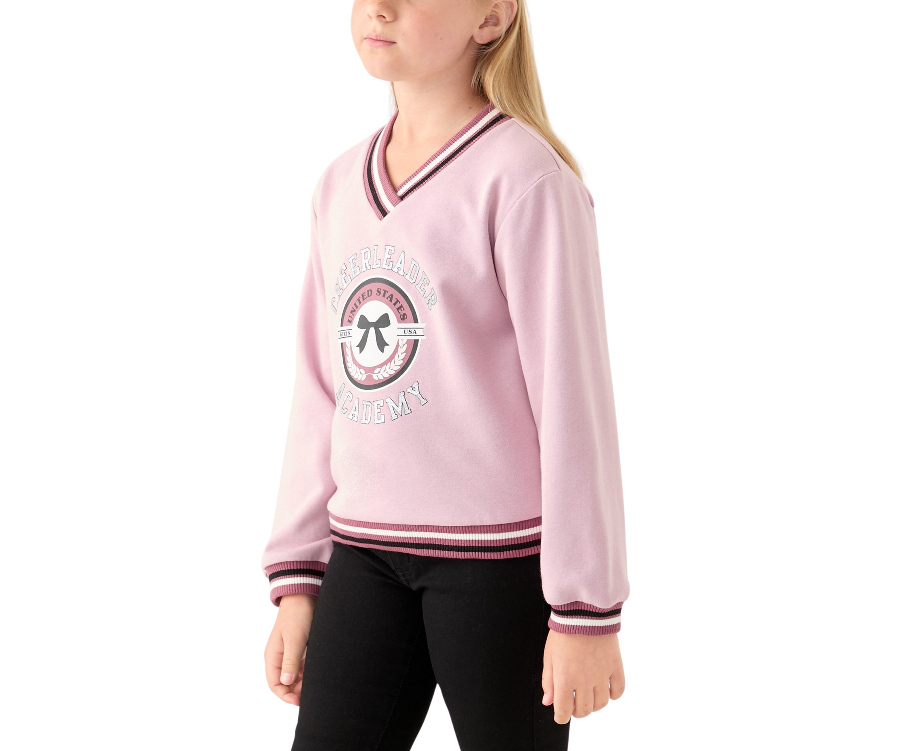 Girls 7-16 Glitter Embossed Fleece Sweatshirt