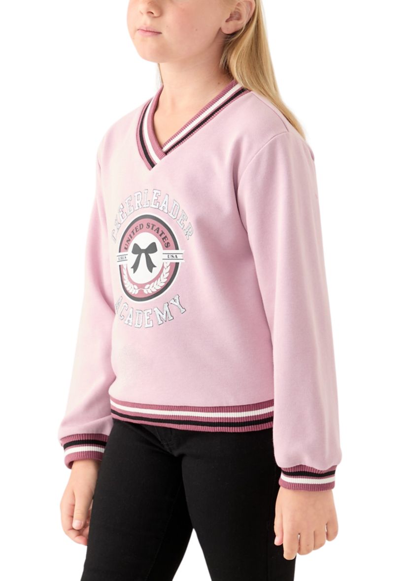 Girls 7-16 Glitter Embossed Fleece Sweatshirt