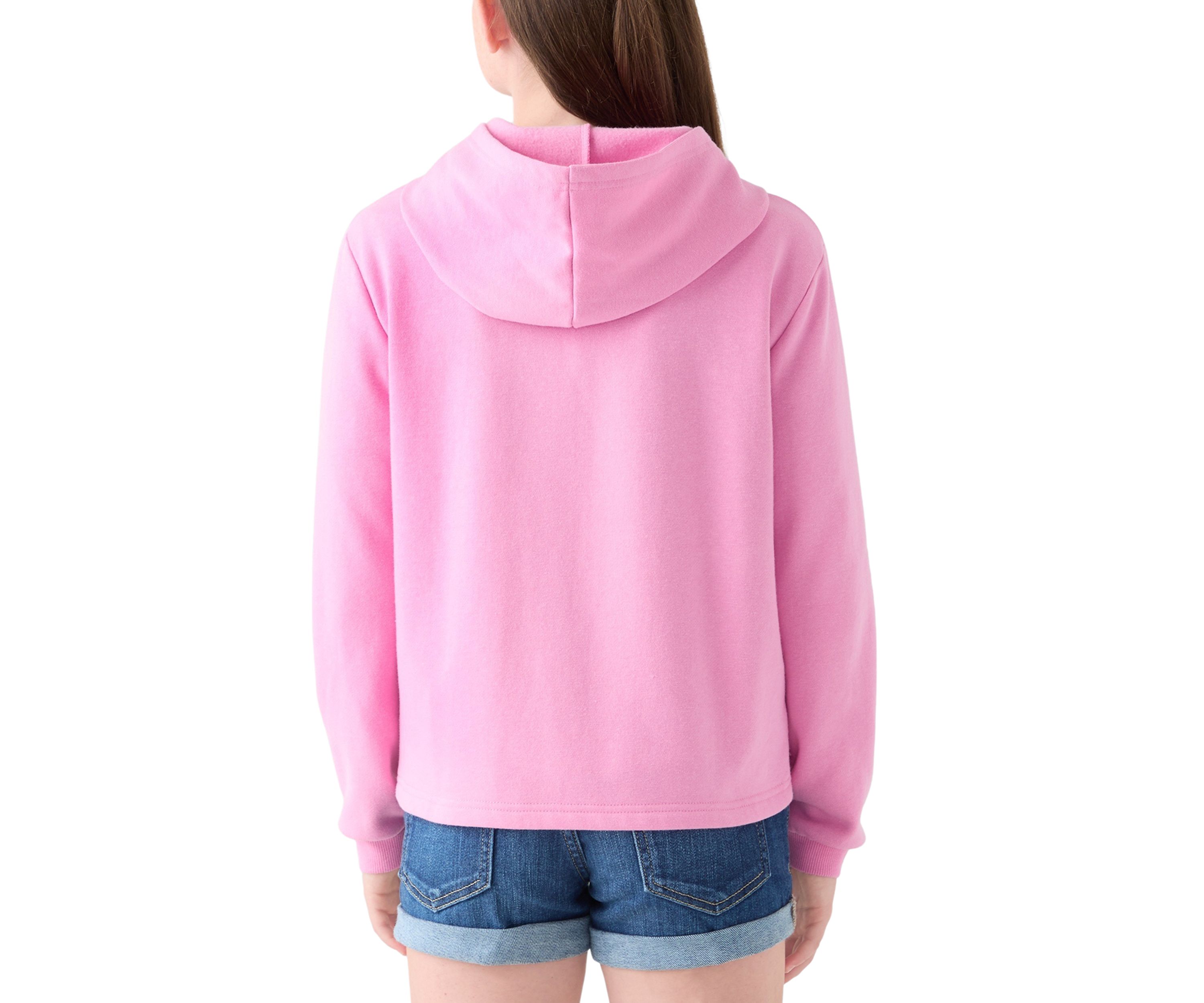 Girls 7-16 Fleece Appliqué Zip Up Hoodie