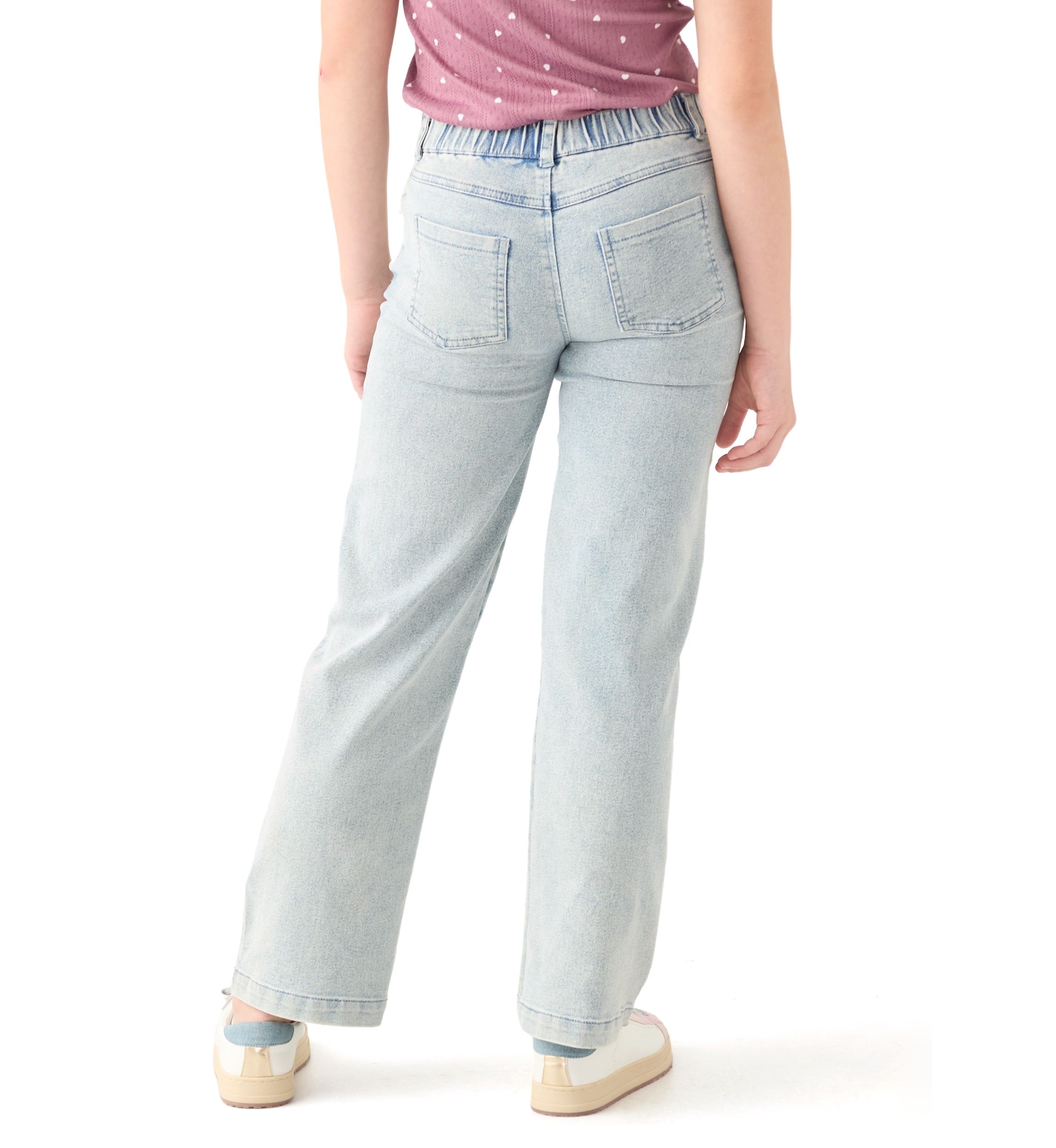 Girls 7-16 Wide Leg Flare Jeans with Rhinestones 