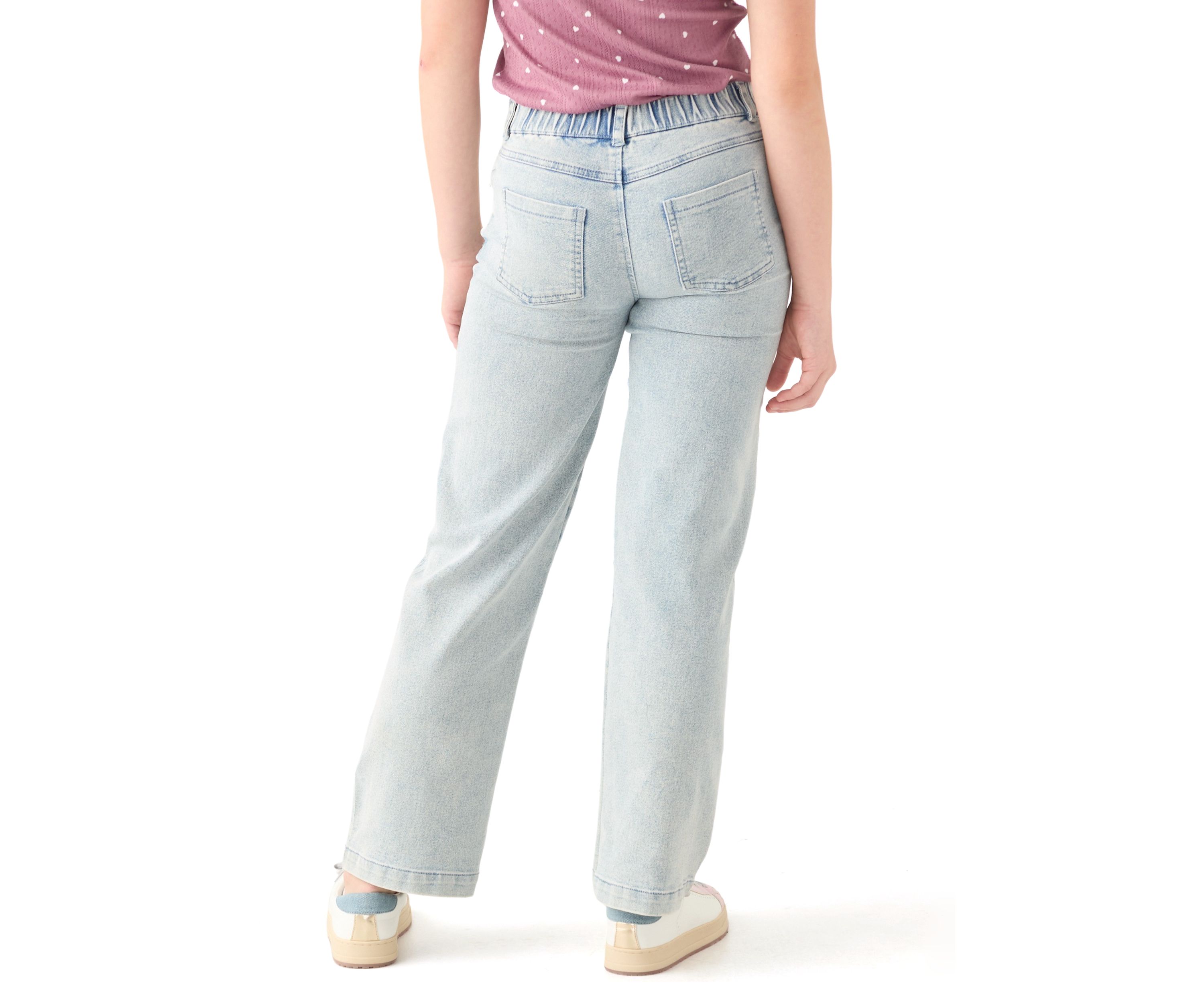 Girls 7-16 Wide Leg Flare Jeans with Rhinestones 