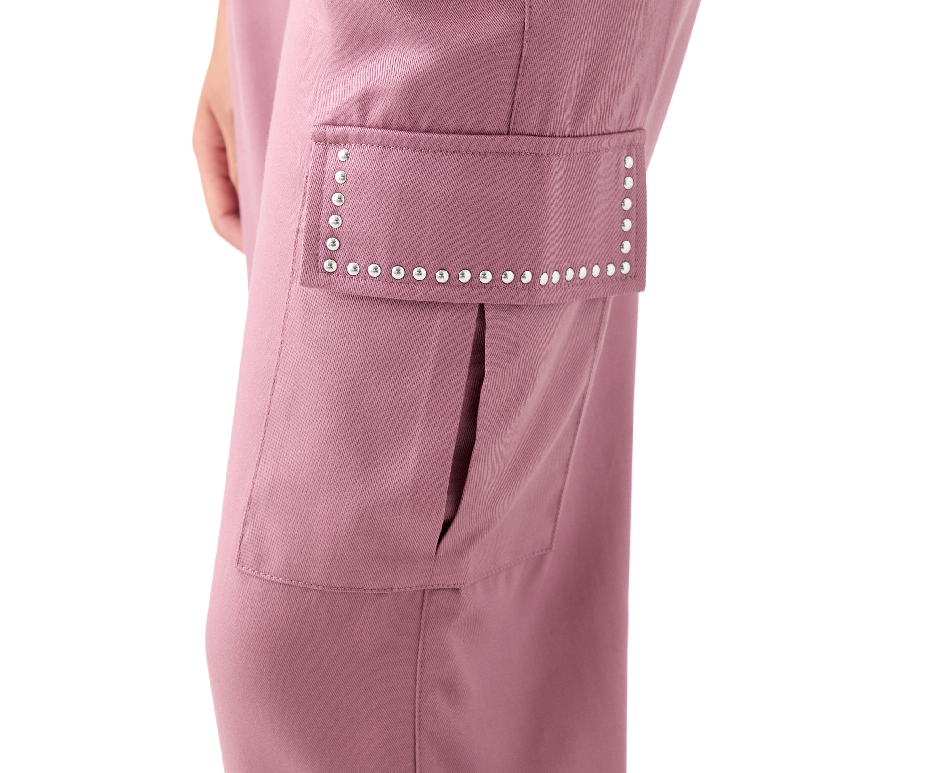 Girls 7-16 Drapey Twill Cargo Wide Leg Pants