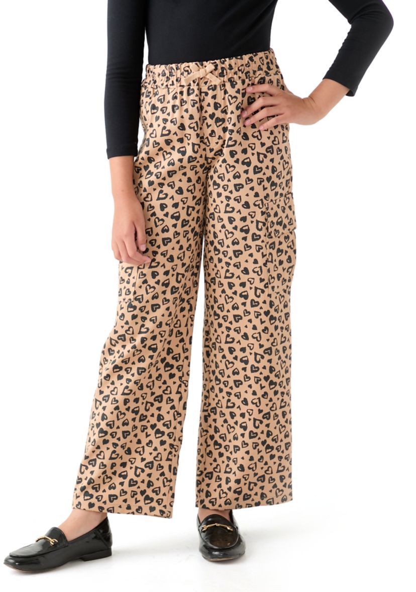 Girls 7-16 Printed Wide Leg Cargo Pants