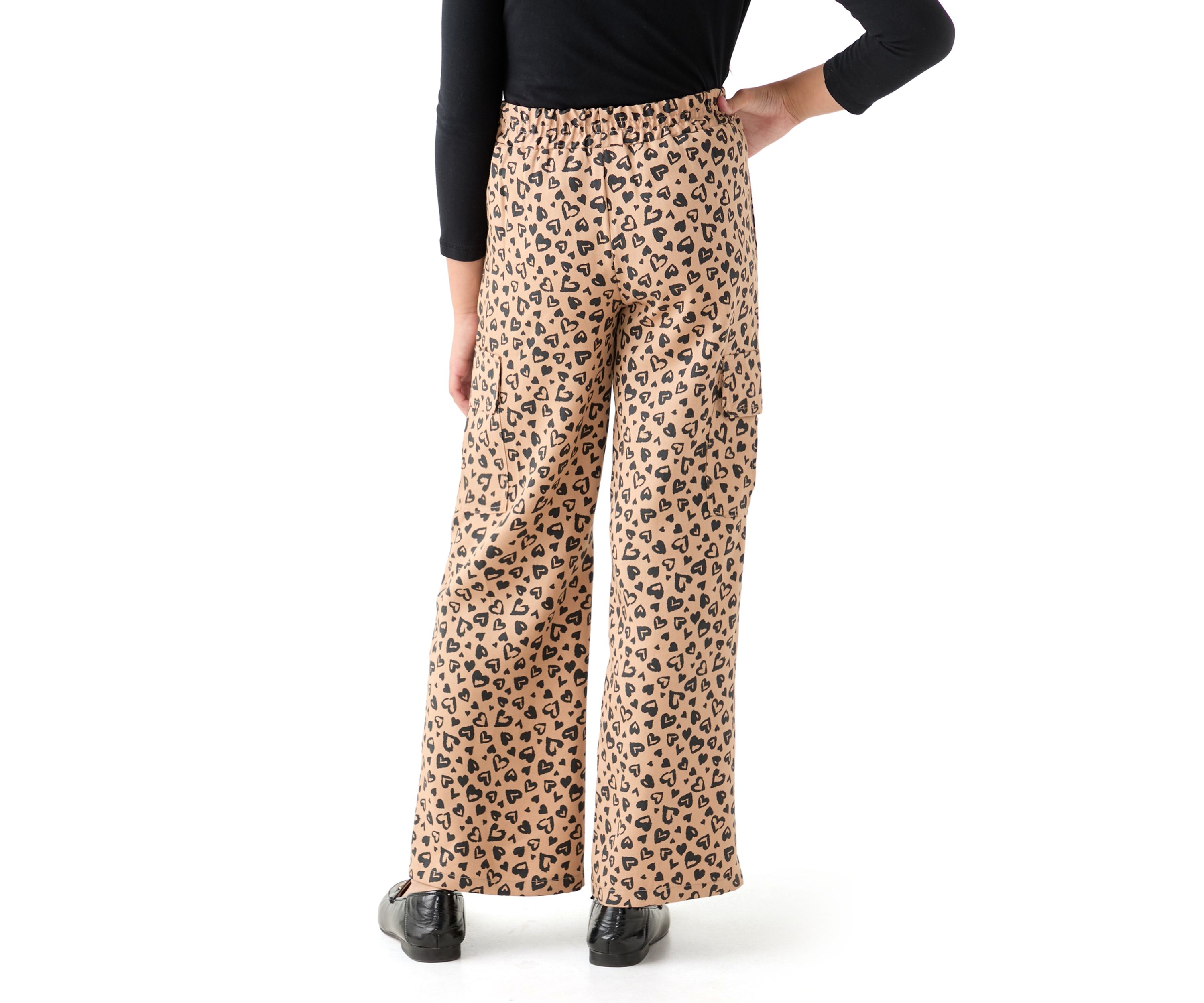 Girls 7-16 Printed Wide Leg Cargo Pants